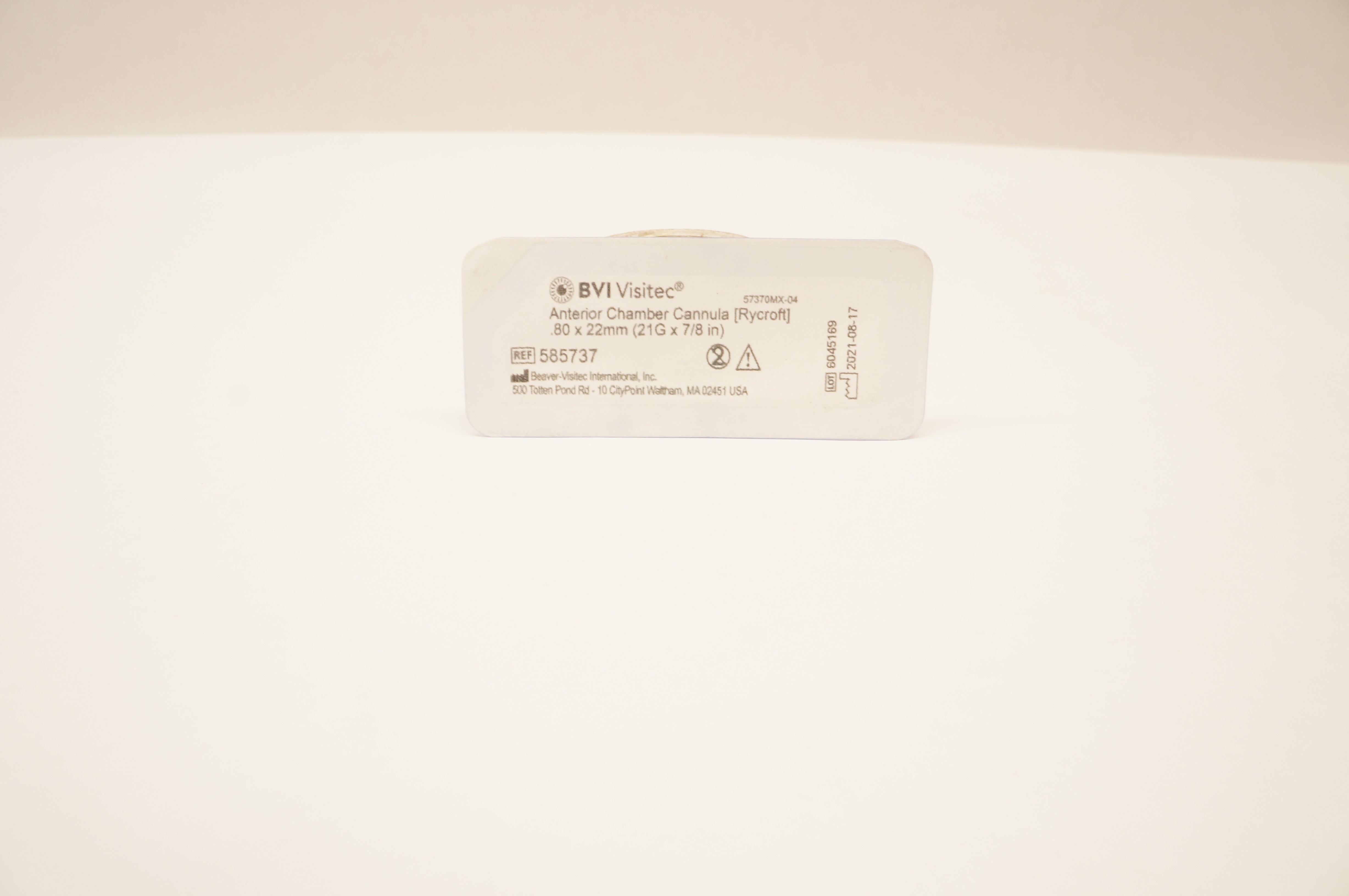 BVI Visitec 585737 Anterior Chamber Cannula 21G x 7/8inch