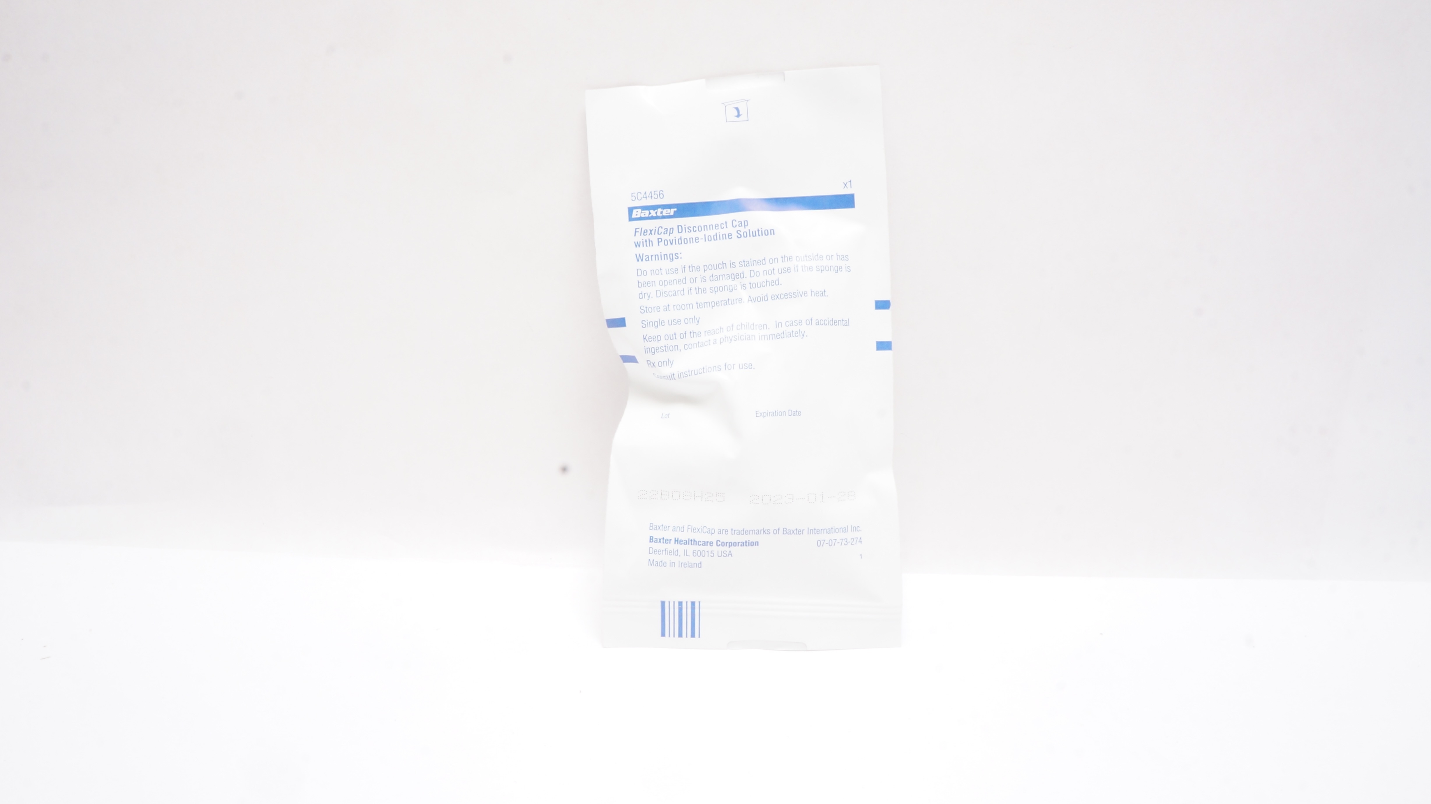 Baxter 5C4456 FlexiCap Disconnect Cap With Povidone-Iodine Solution (x)