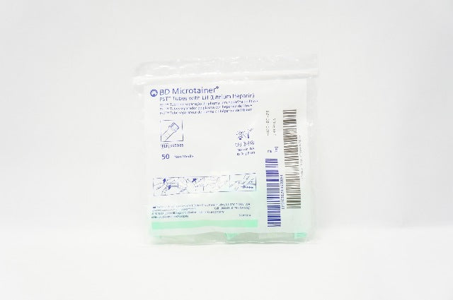 BD 365985 Microtainer PST Tubes with Lithium Heparin (x) - Packet of 50