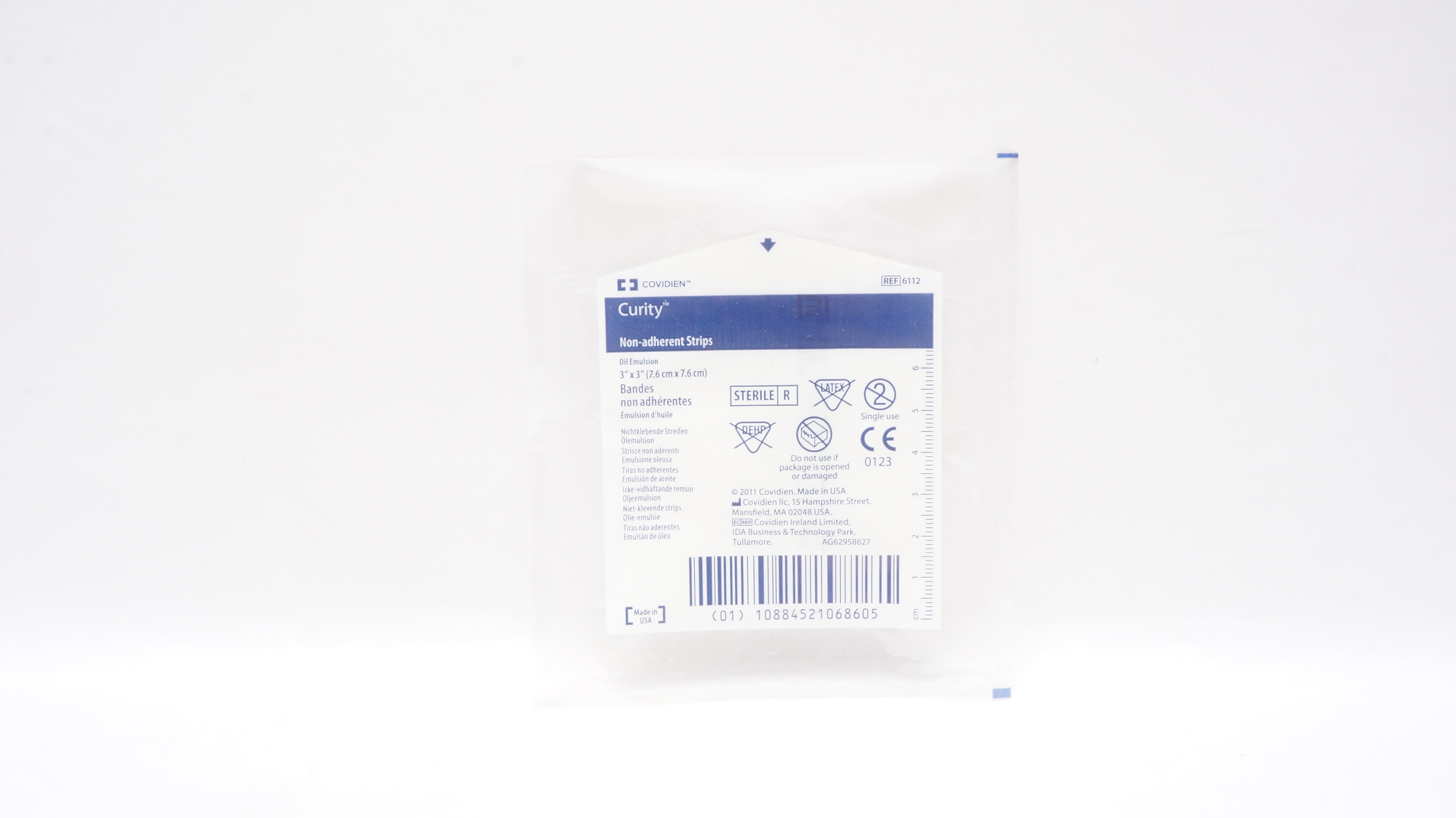 Covidien 6112 Curity Non-Adherent Strips Oil Emulsion 3inch x 3inch (x)