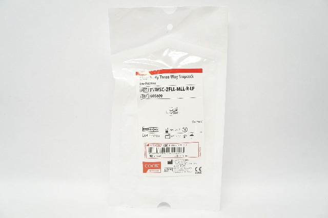 Cook Medical G05609 Clear Body Three-Way Stopcock Low Pressure