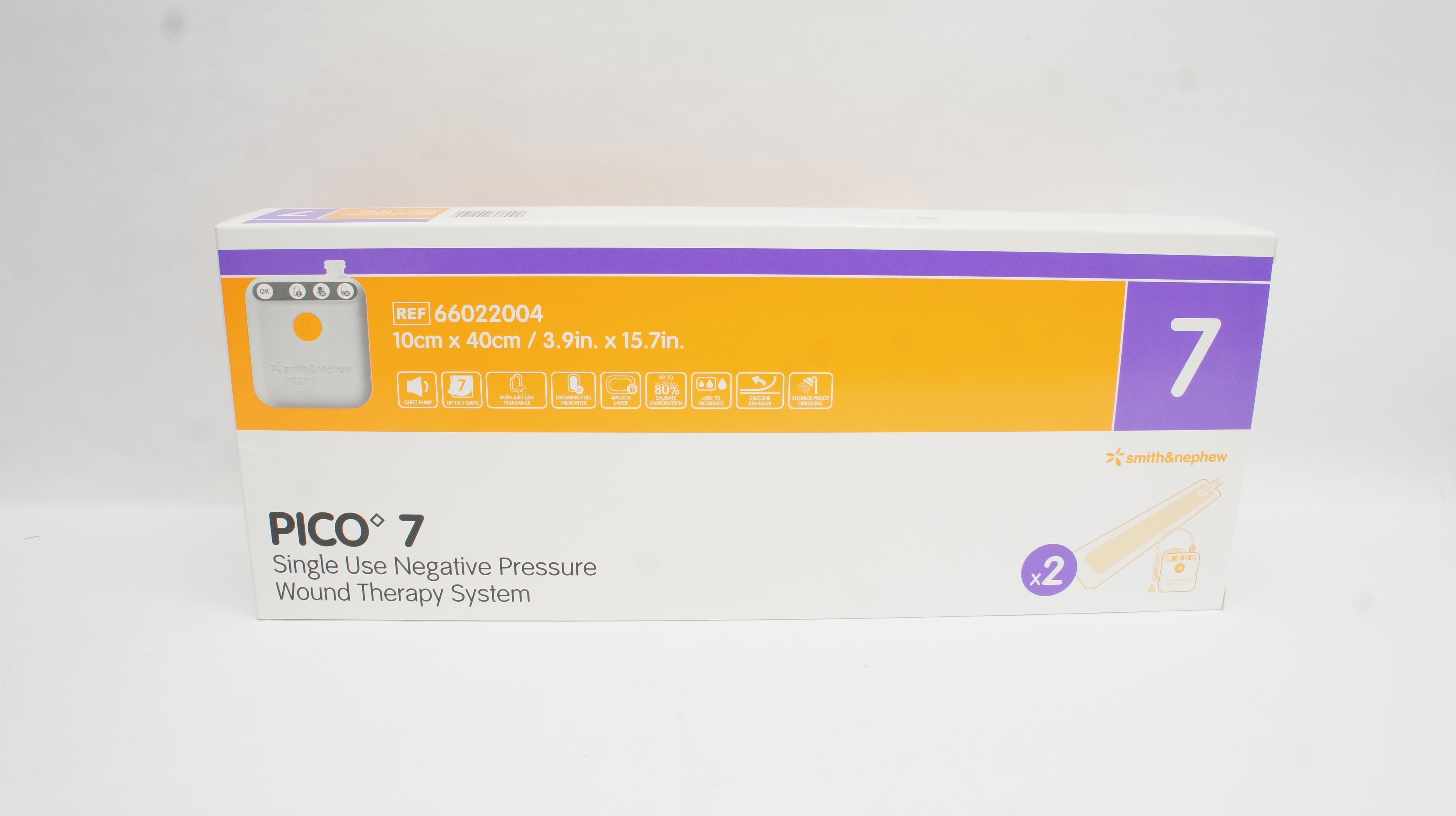 Smith&Nephew 66022004 PICO7 Negative Pressure System 3.9x15.7inch(x) - Box of 2