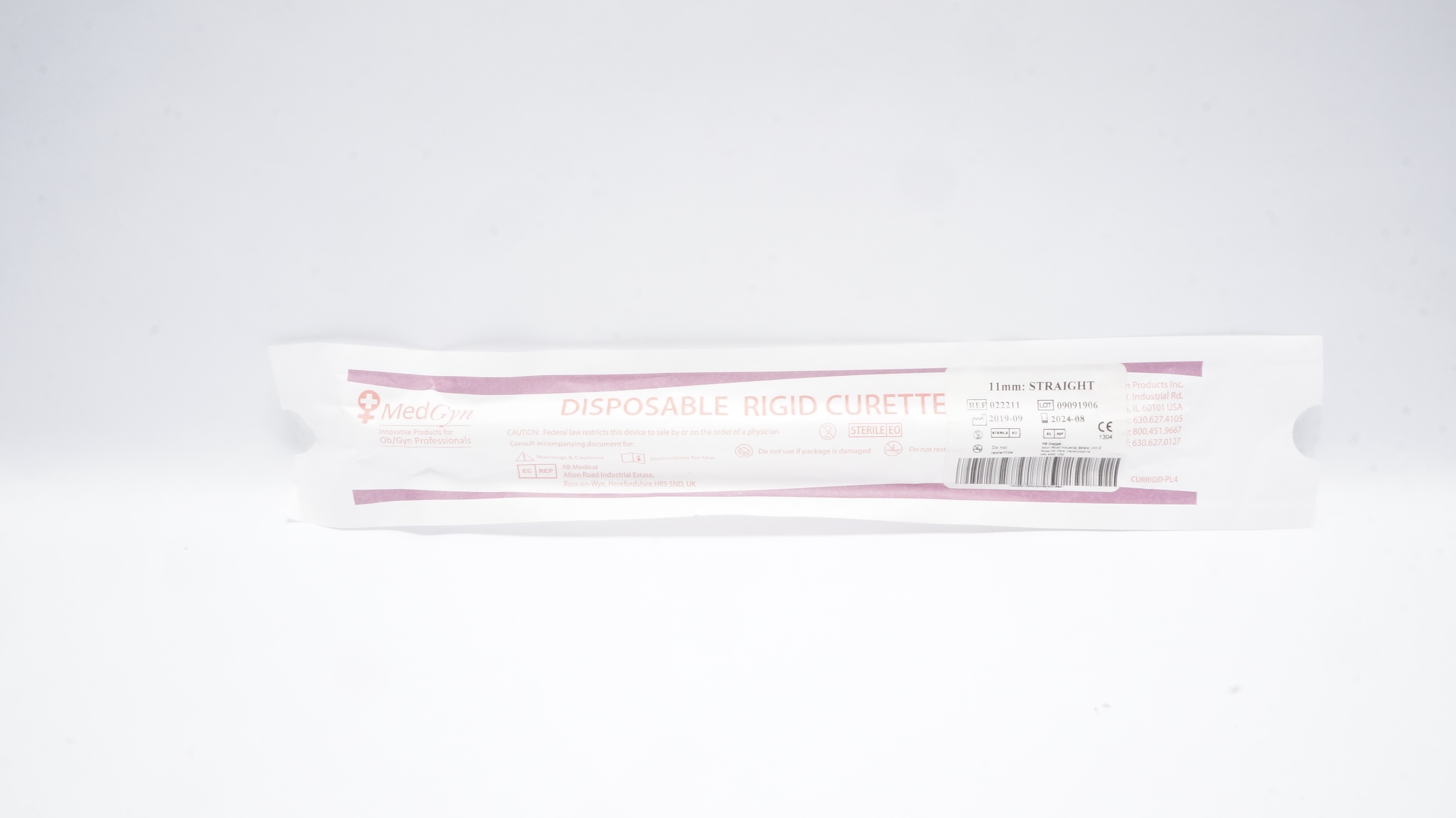 MedGyn 022211 Disposable Rigid Curette 11mm Straight (x)