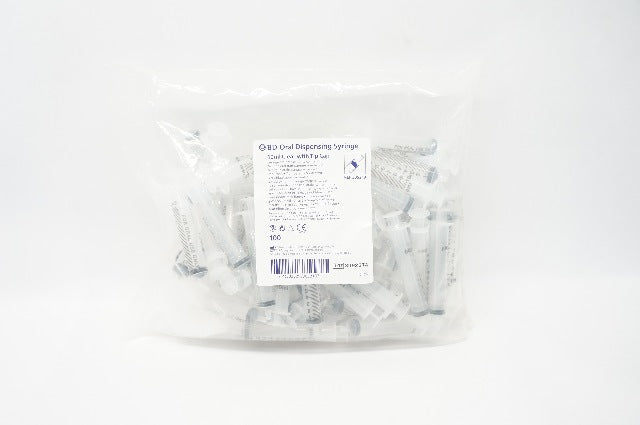 BD 305219 Oral Dispensing Syringe 10ml Clear with Tip Cap - Pack of 100
