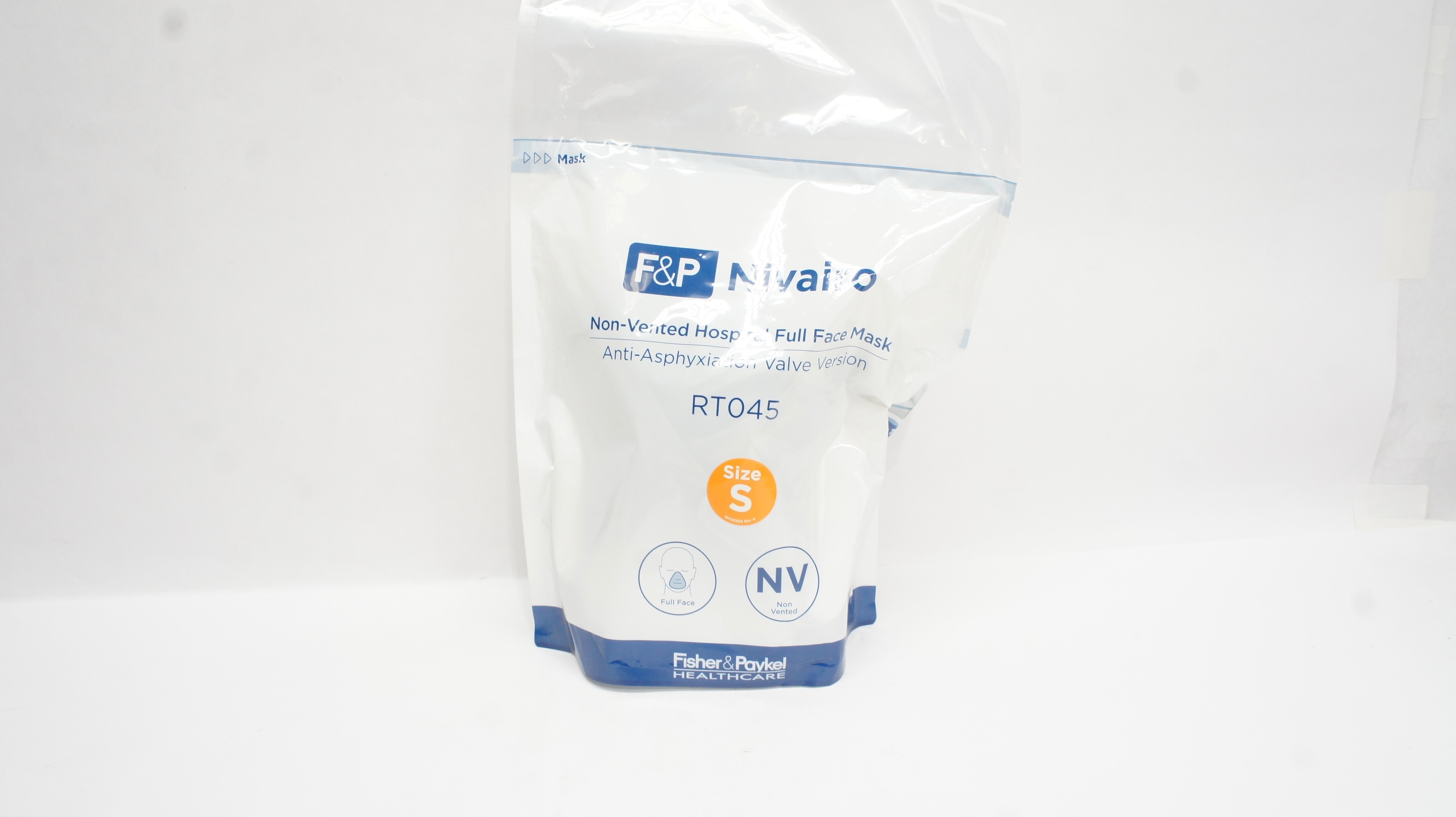 Fisher&Paykel RT045S Nivairo Non-Vented Hospital Full Face Mask, Size S (x)