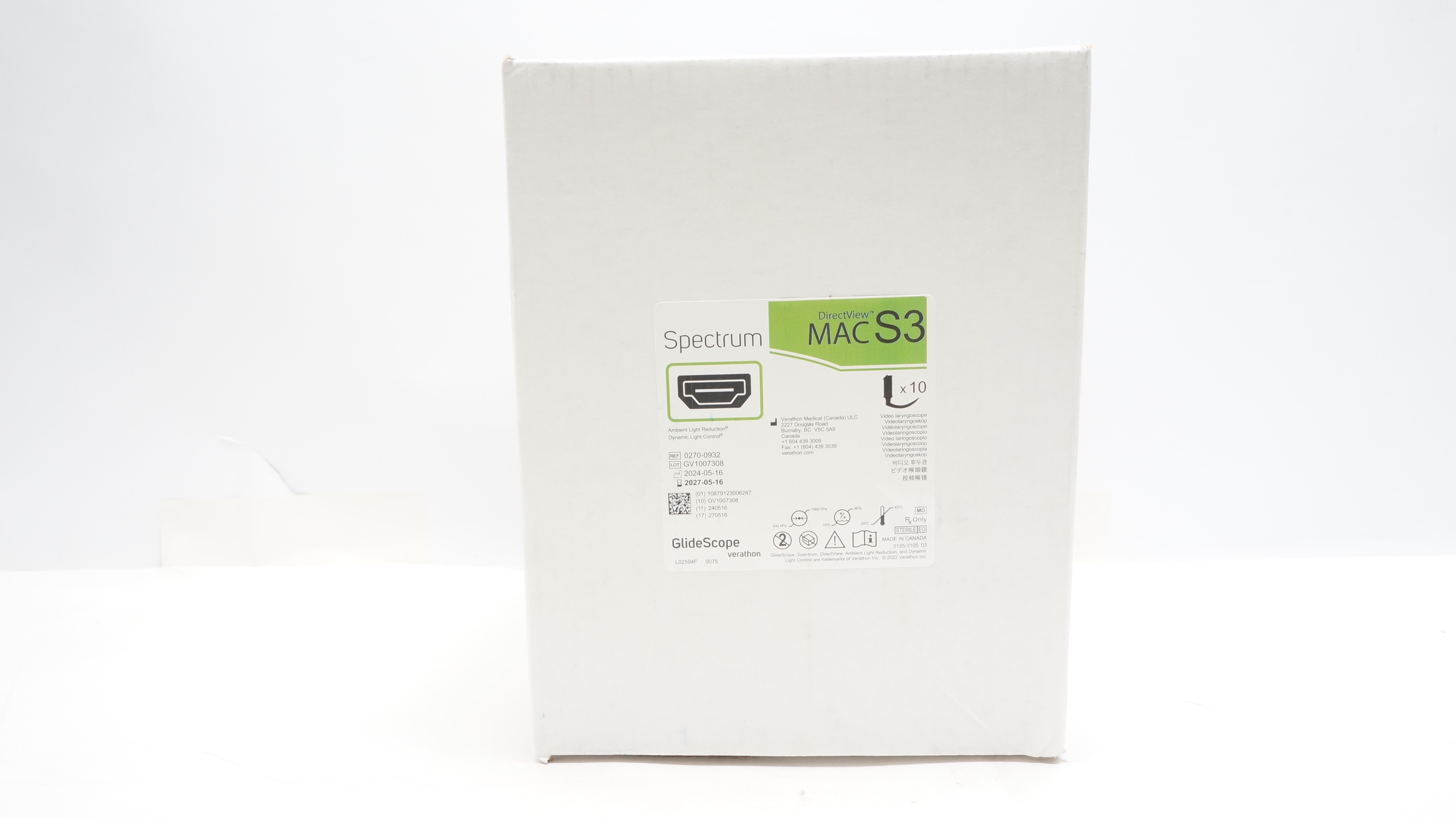 Verathon 0270-0932 Spectrum MACS3 Ambient Light Reduction - Box of 9