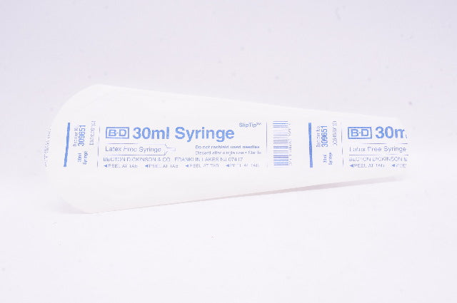BD 309651 30ml Latex Free Syringe Slip Tip