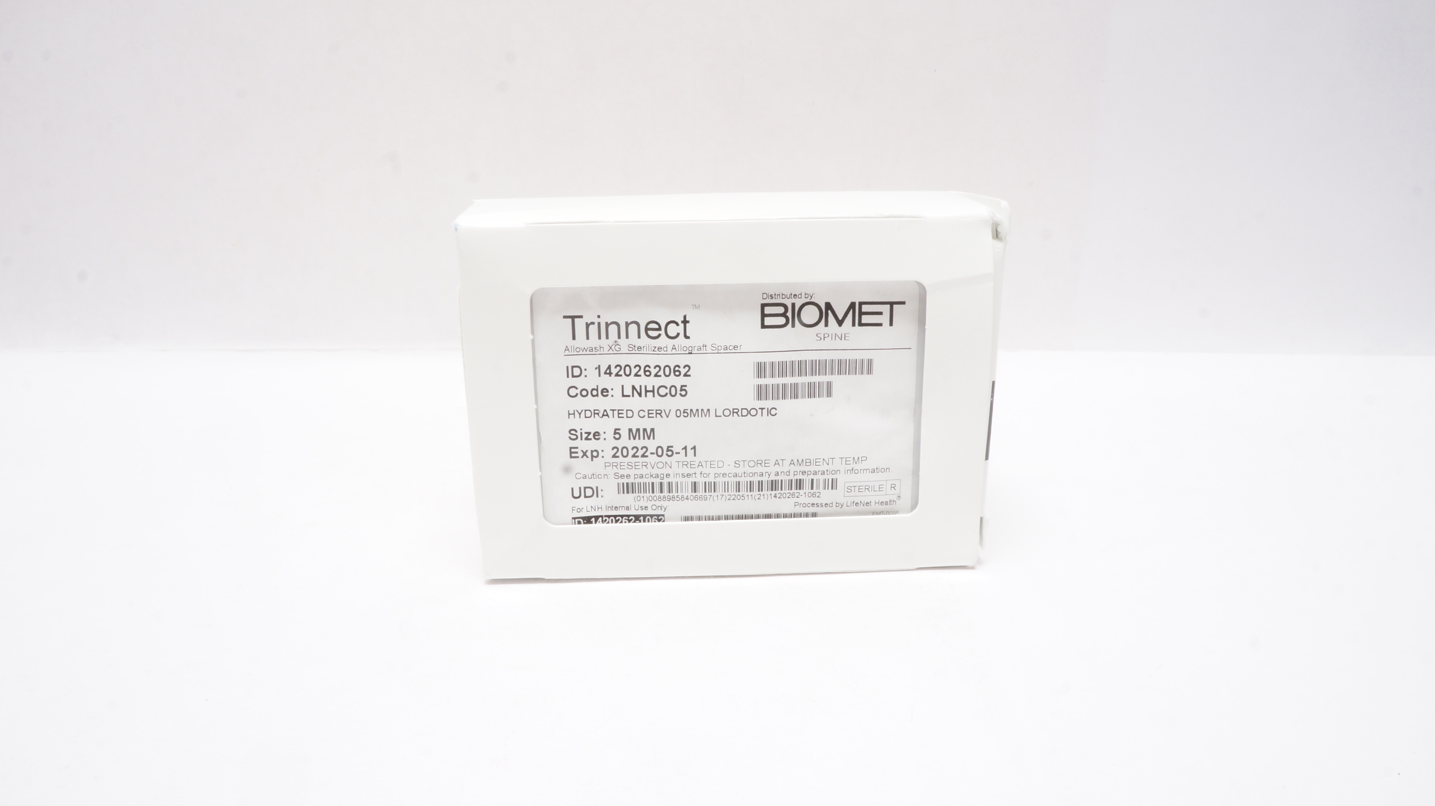 Biomet LNHC05 Trinnect Hydration Cerv 05mm Lordotic (x)