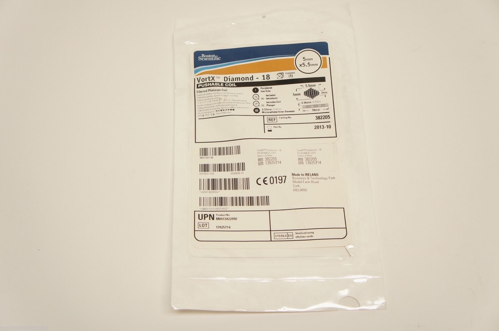 382205 ~ Boston Scientific Fibered Platinum Coil 5mm x 5.5mm (x)