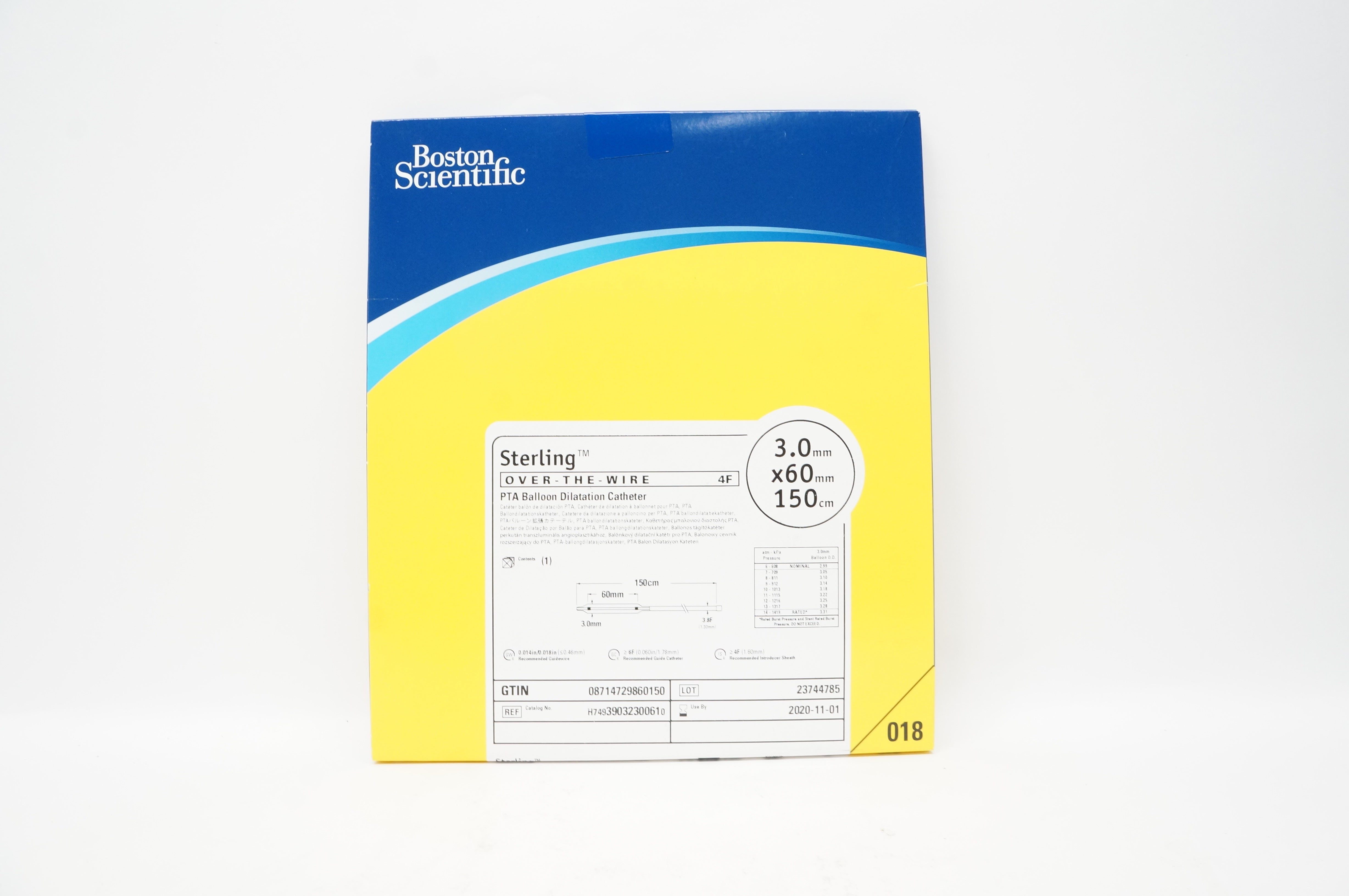 Boston Scientific 3903230061 Over-the-Wire PTA Dilatation Cath. 4F (x)