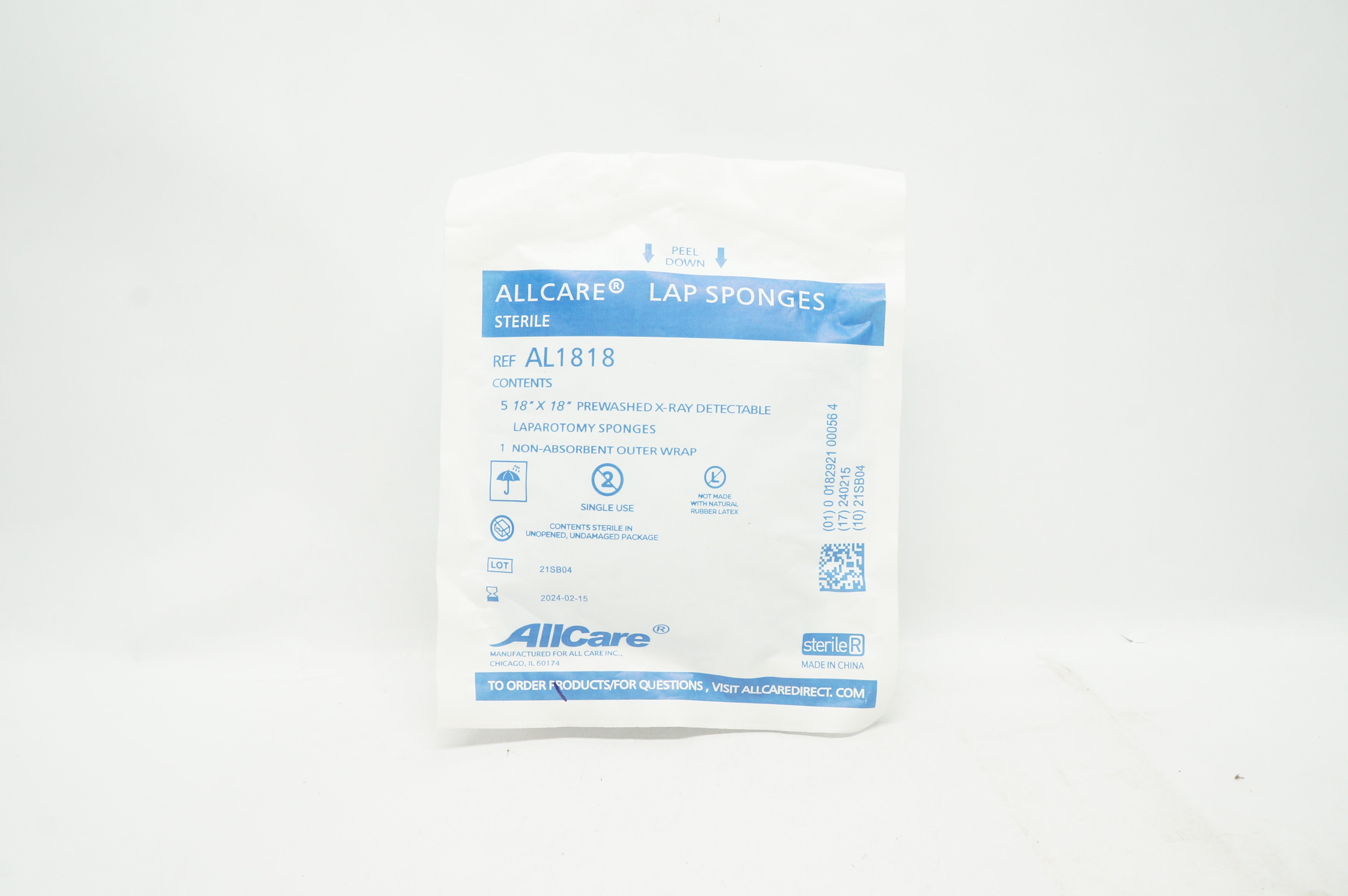 AllCare AL1818 Lap Sponges  18 inch  x 18 inch