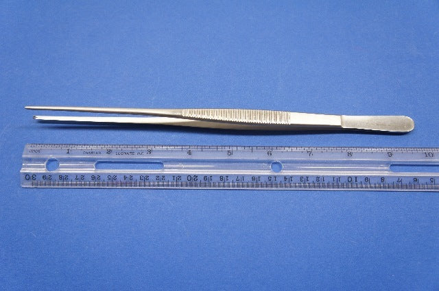 Sklar 19-1310 Tissue Forceps, 10in, 1 x 2 Teeth, Straight