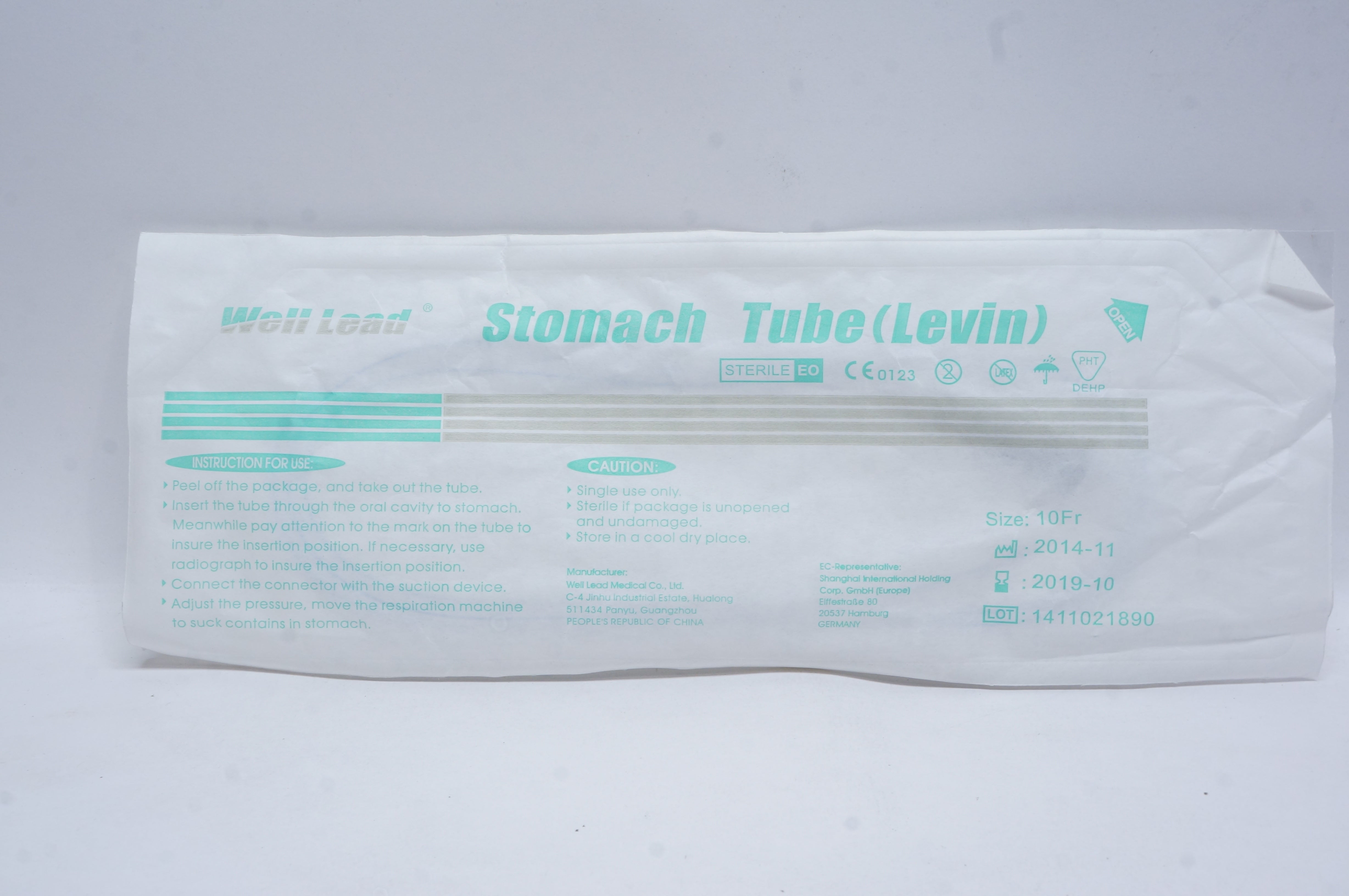 Well Lead Stomach Tube Levin 10Fr. (x)