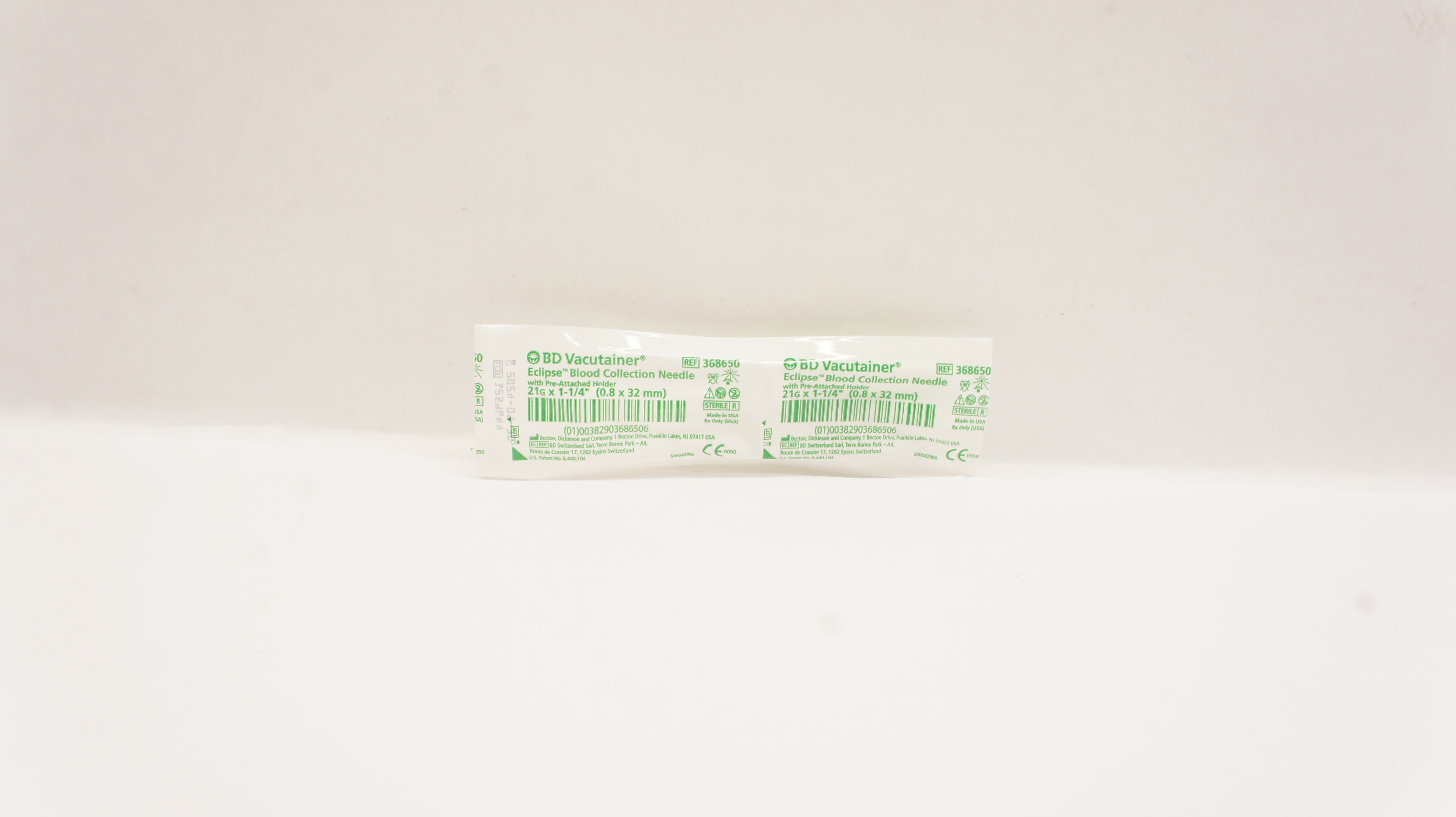 BD 368650 Vacutainer Eclipse Blood Collection Ndle 21G x 1-1/4inch