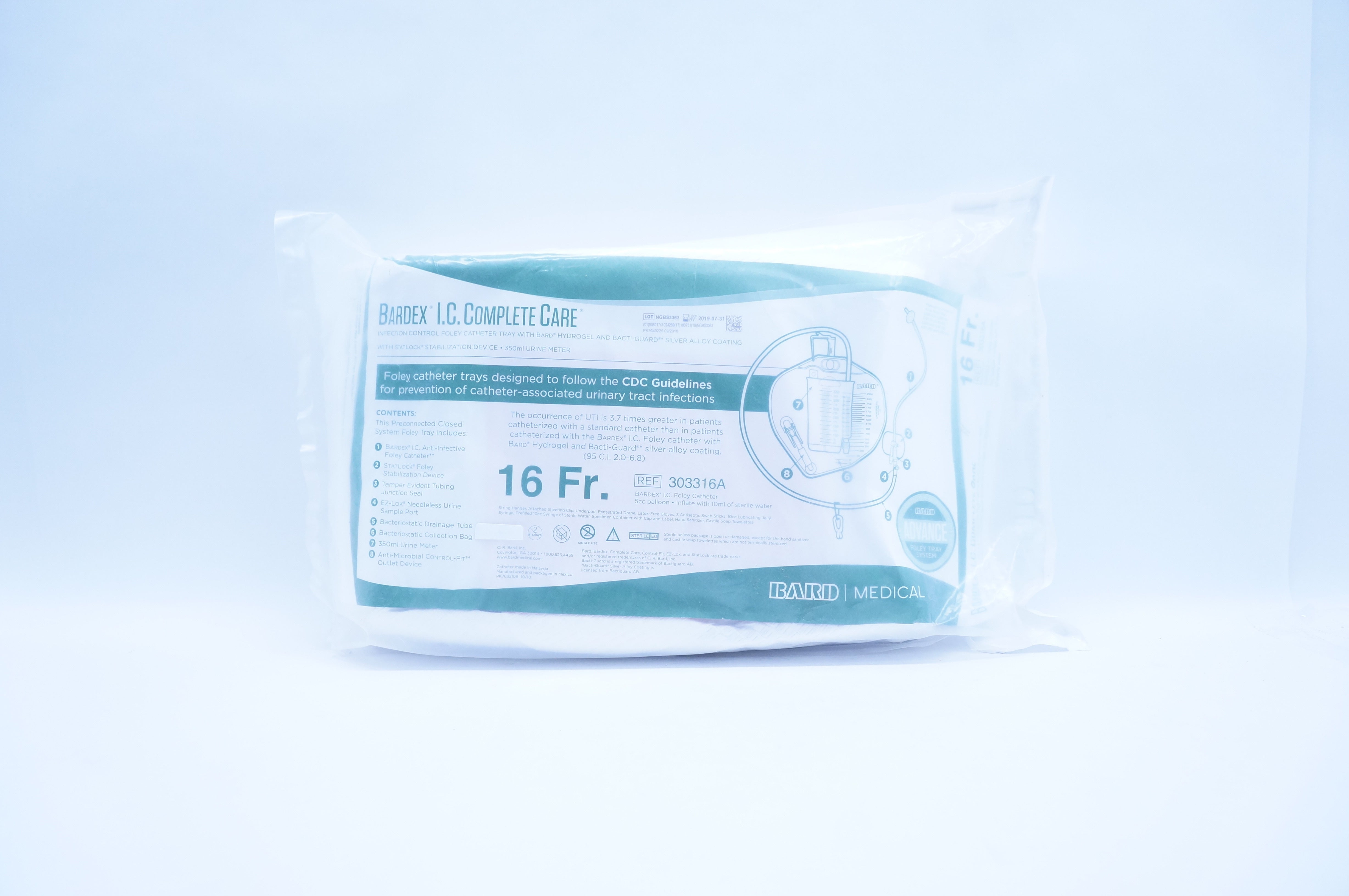 Bard 303316A Bardex I.C. Complete Care Infection Control Foley Cath.Tray 16Fr.(x)