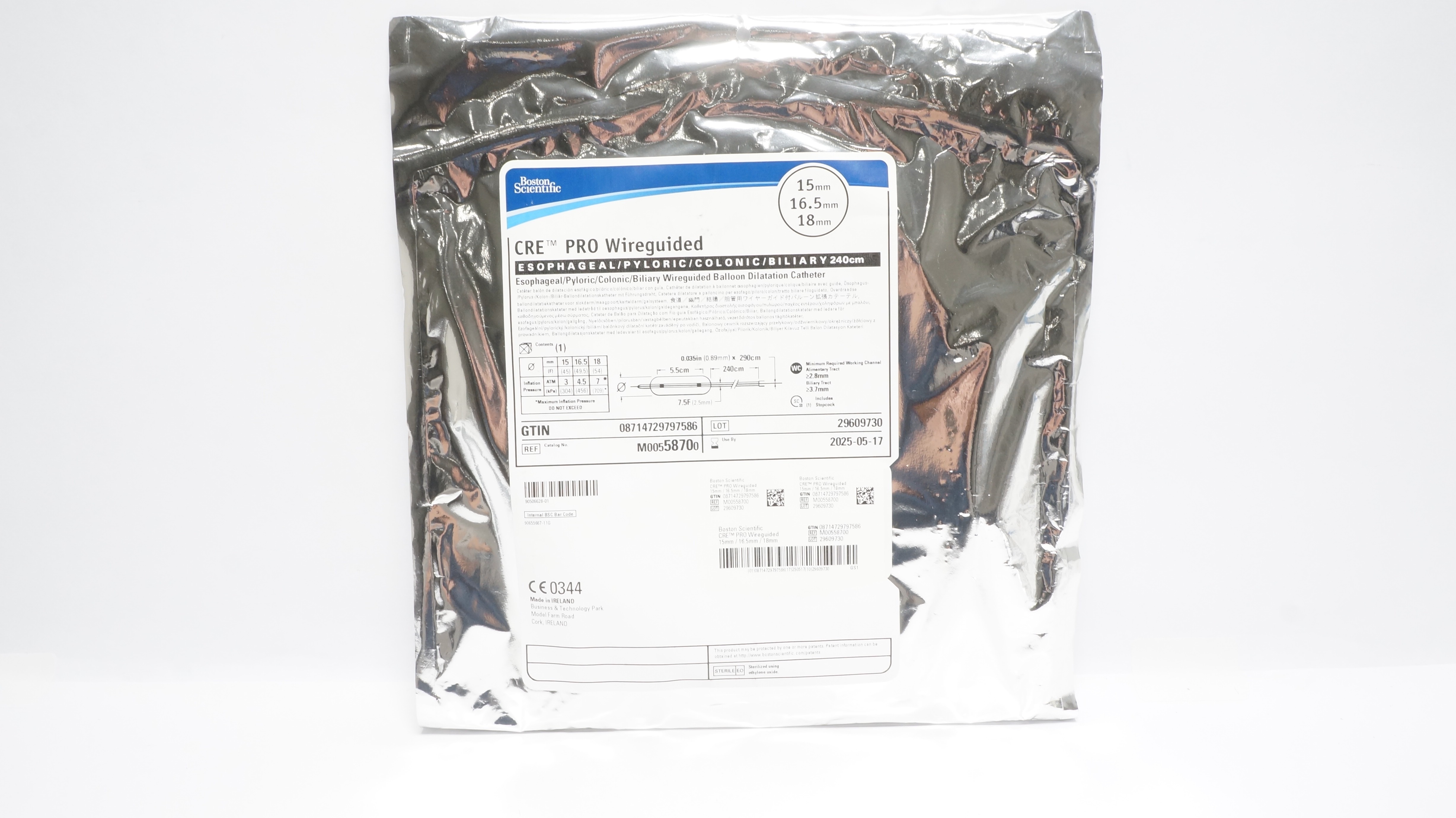 Boston Scientific M00558700 CRE PRO Balloon Dilatation Cath. 15 x 16.5 x 18mm(x)