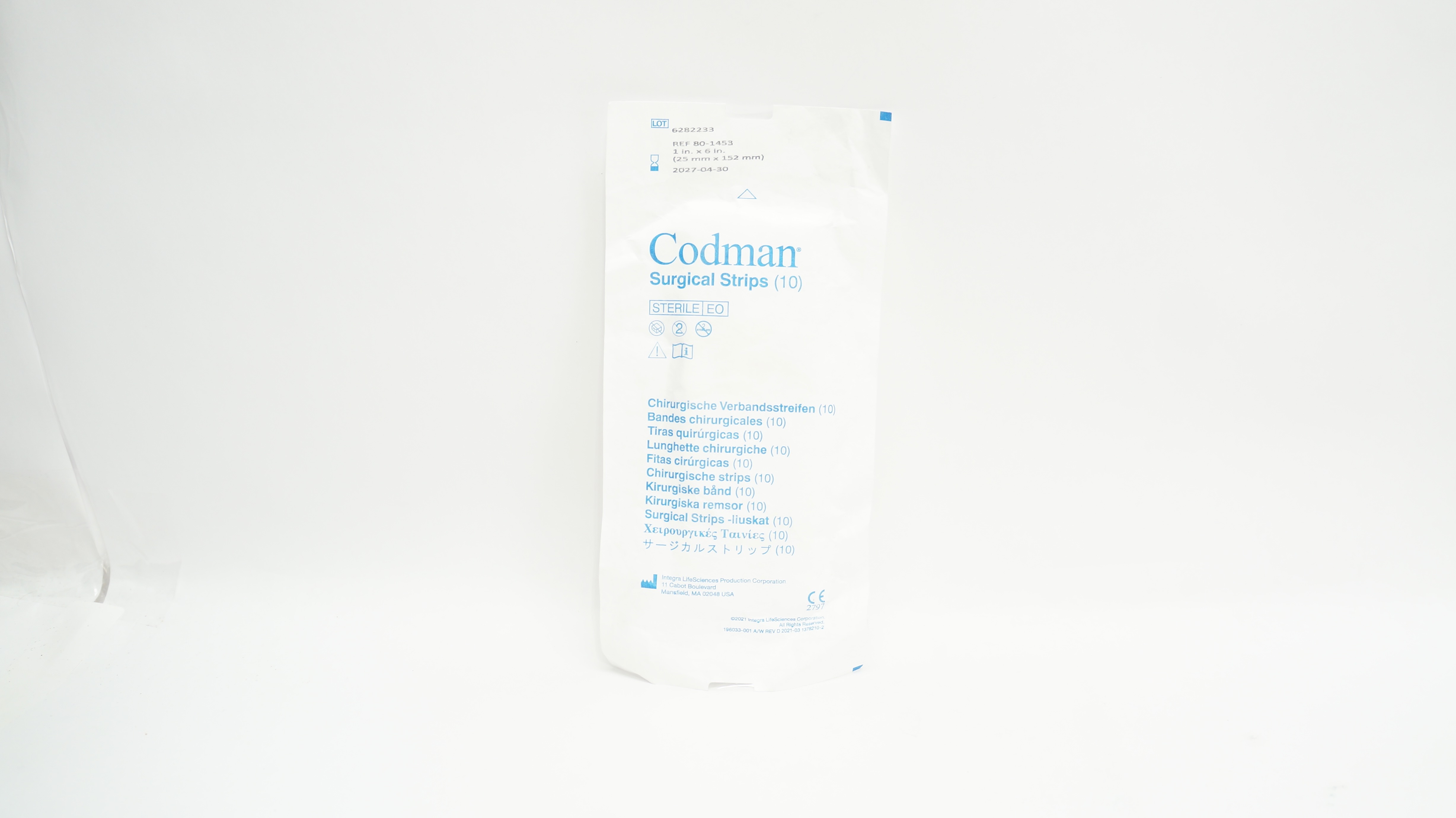 Codman 80-1453 Surgical Strips 1 inch x 6 inch - Pack of 10