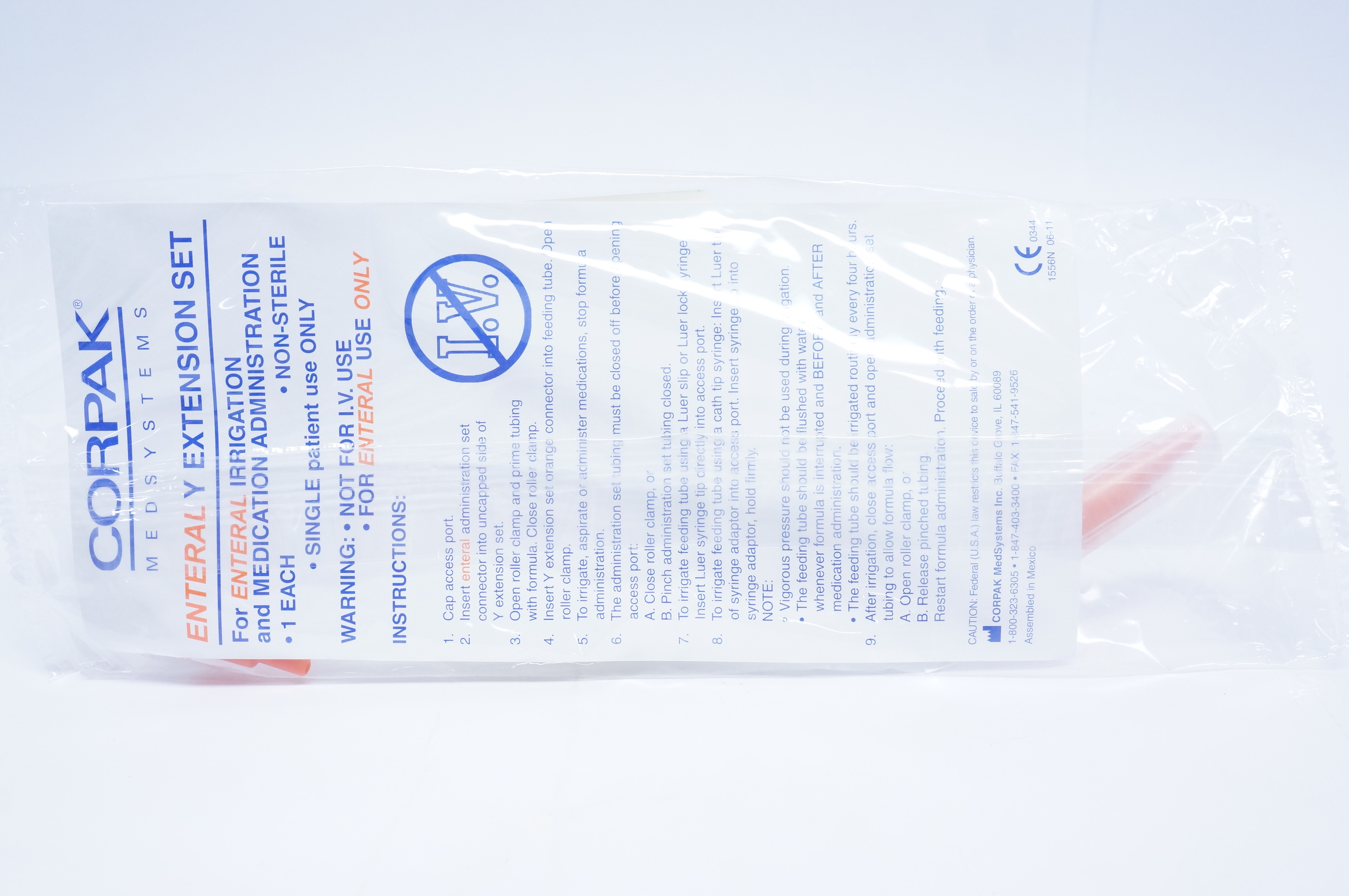 Corpak 20-1007 Enteral Y Extension Set (x)