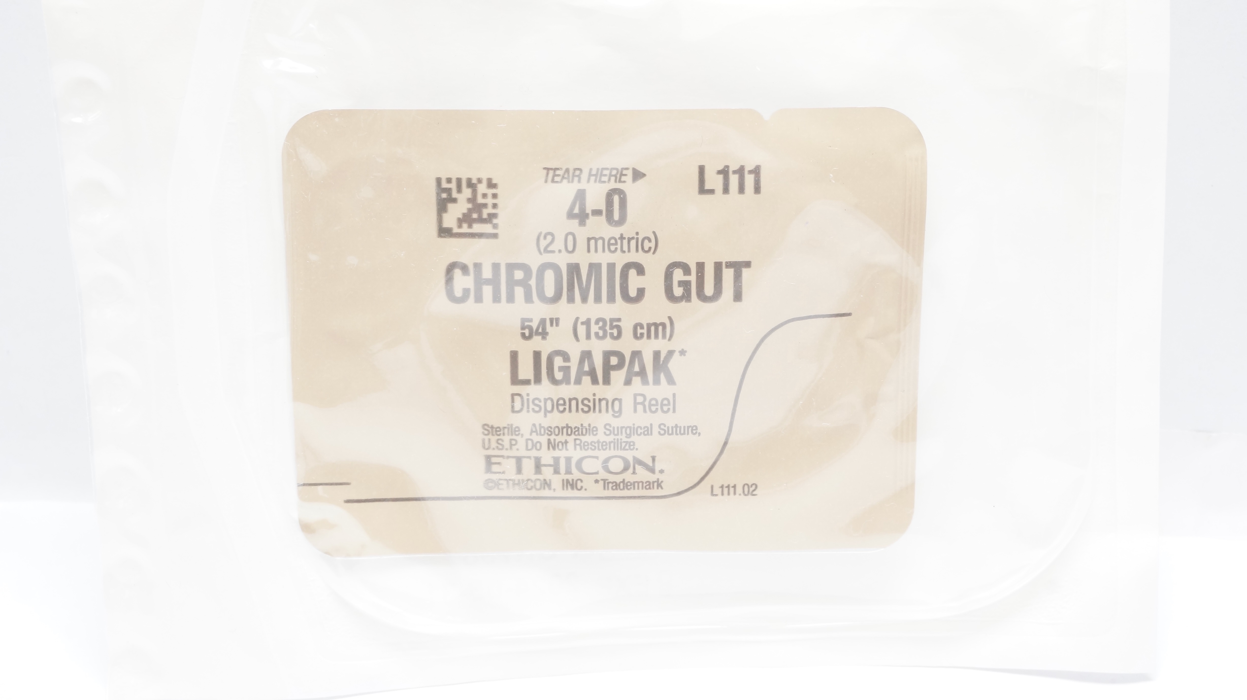 Ethicon L111 4-0 Chromic Gut Ligapak Dispensing Reel Surgical Stre 54inch (x)