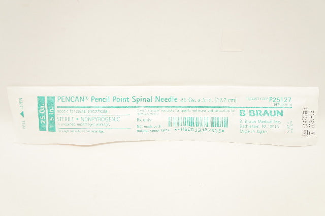 Braun P25127 Pencan Pencil Point Spinal Ndle 25Ga x 5inch (x)