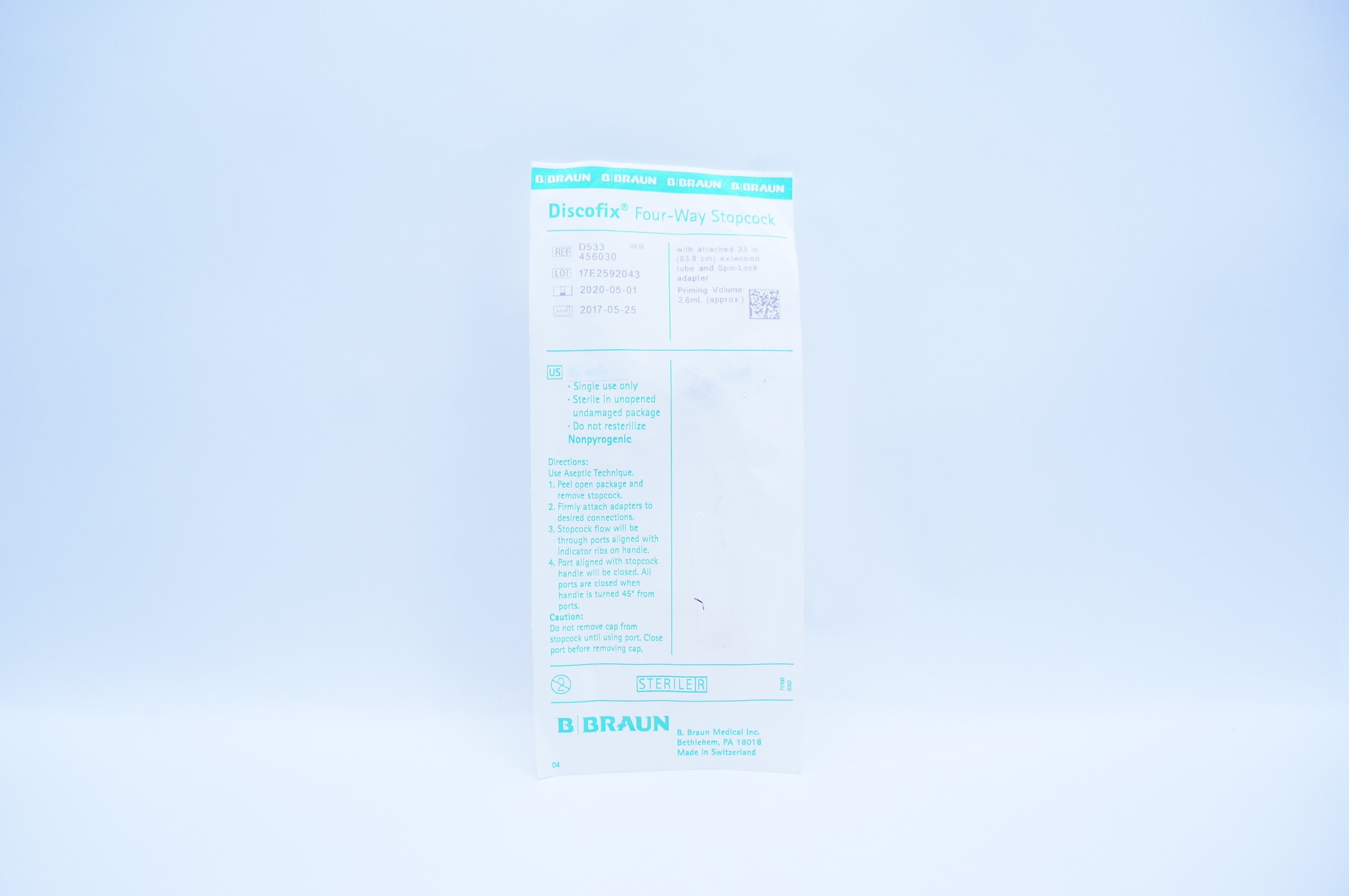 B.Braun D533 456030 Discofix 4-Way Stopcock 2.6ml (x)