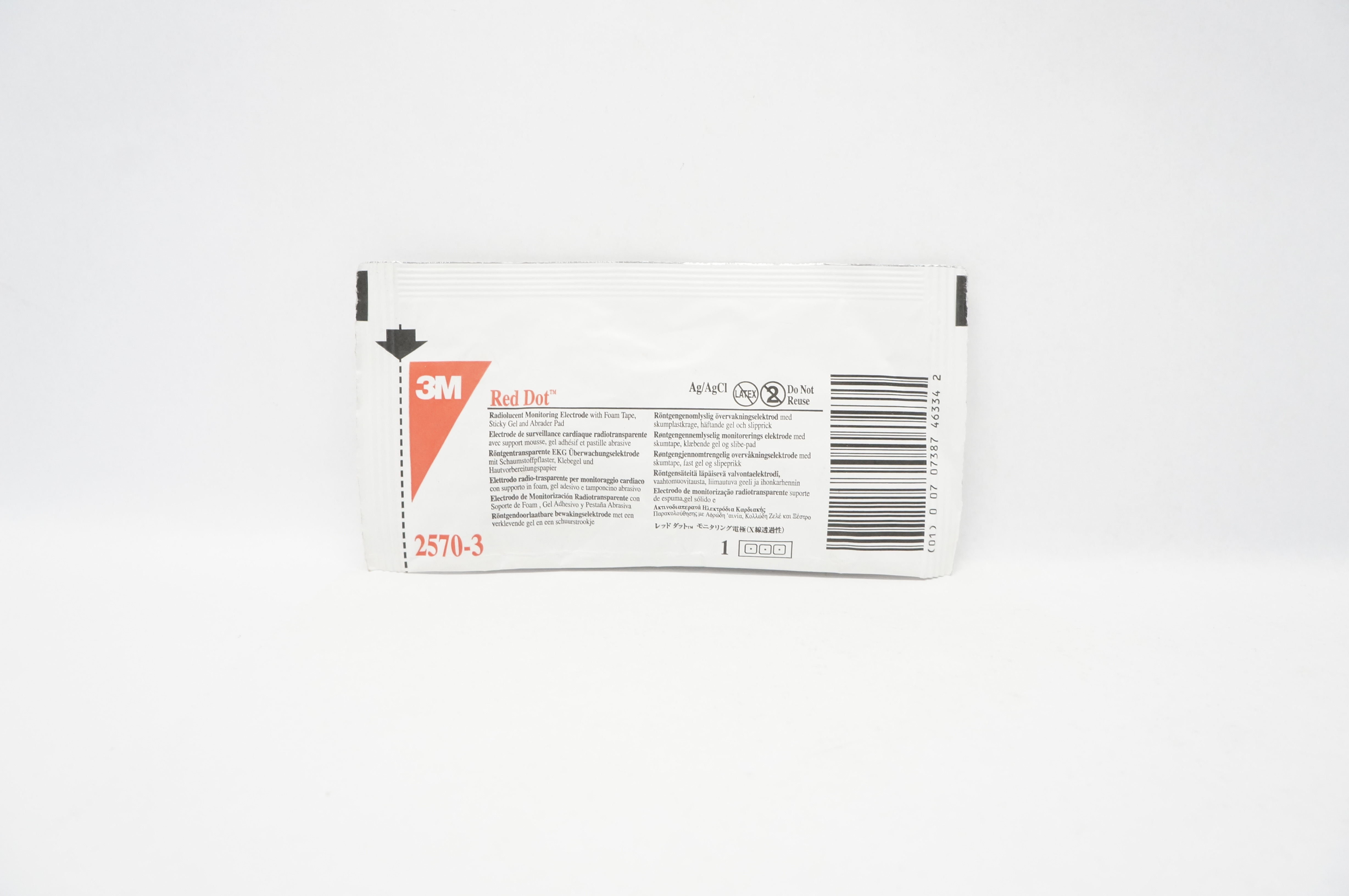 3M 2570-3 Red Dot Radiolucent Monitoring Electrode (x)