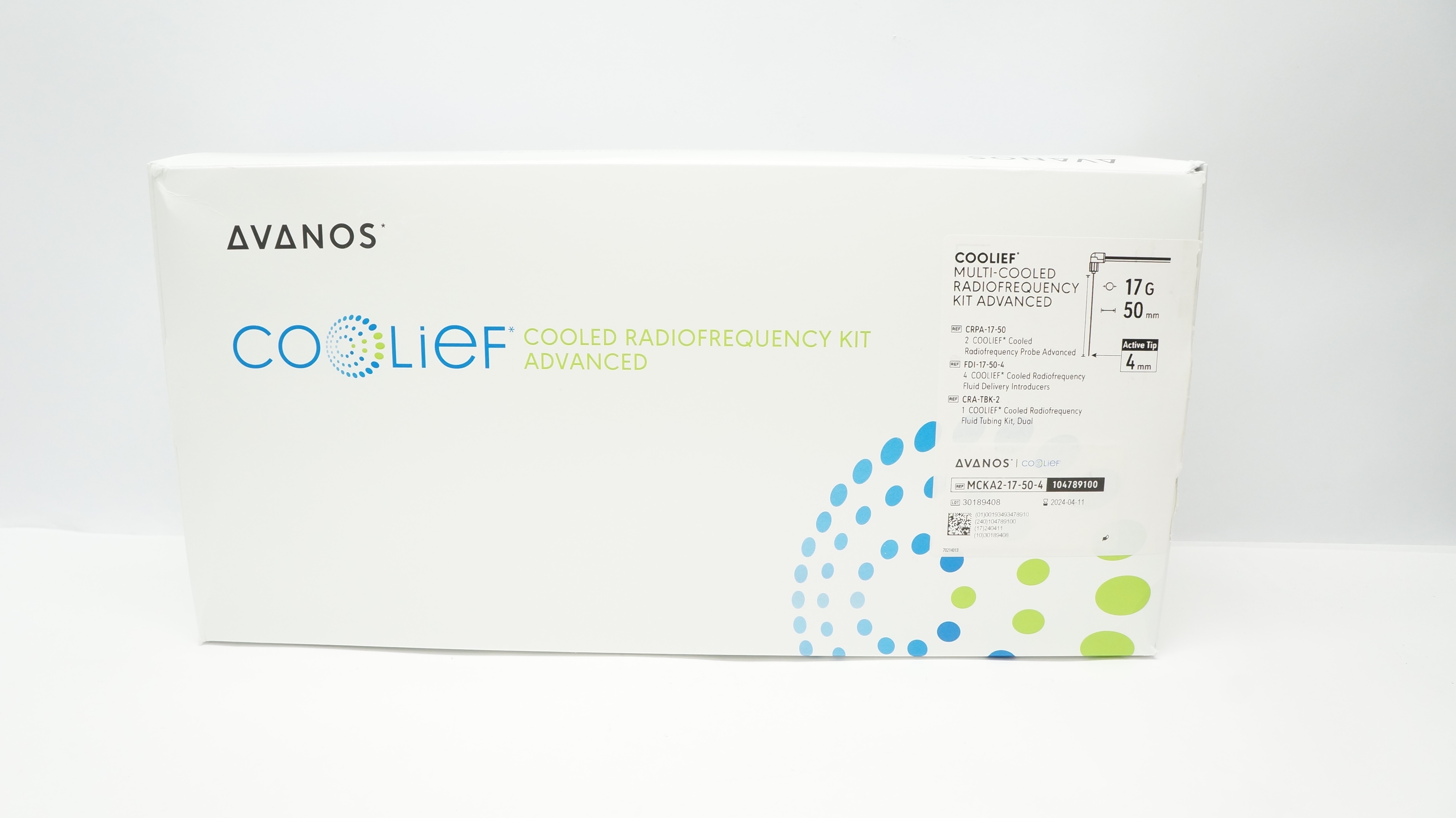 Avanos MCKA2-17-50-4 Coolief Multi-Cooled Ragiofrequency Kit Advanced 17Gx50mm(x)