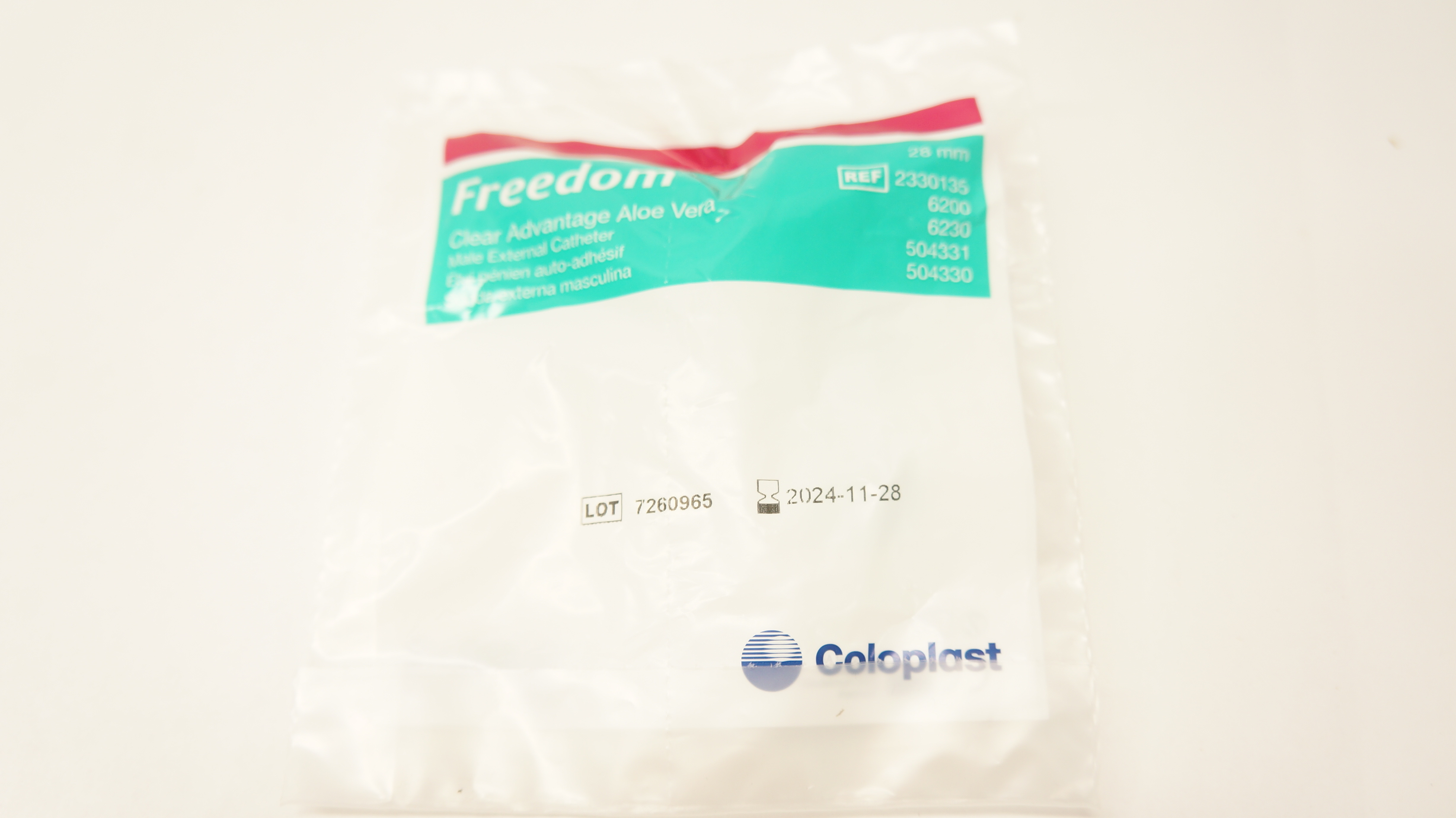 Coloplast 2330135 Clear Advantage Aloe Vera Male External Catheter 28mm