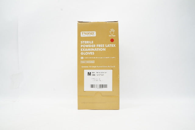 Tronex 3044STR-20 Sterile Powder-Free Latex Examination Glove, M - Box of 100