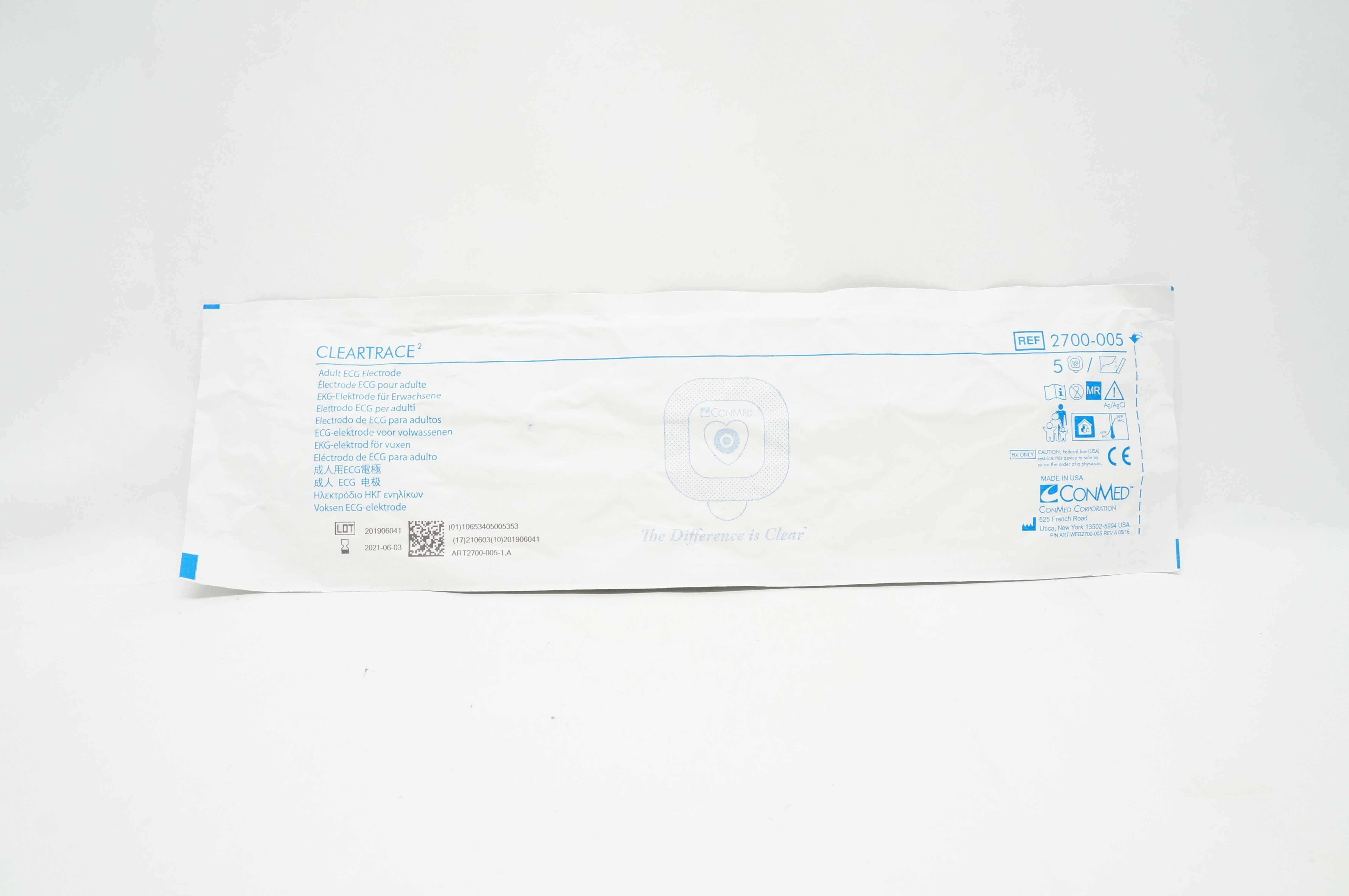 ConMed 2700-005 Cleartrace Adult ECG Electrode (x) - Pack of 5