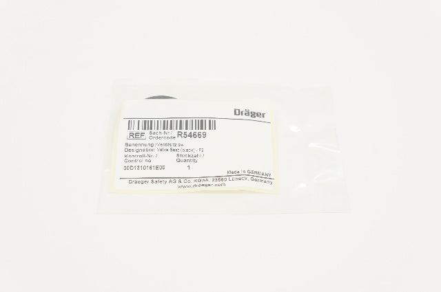 Drager R54669 Designation Valve Seat - F2