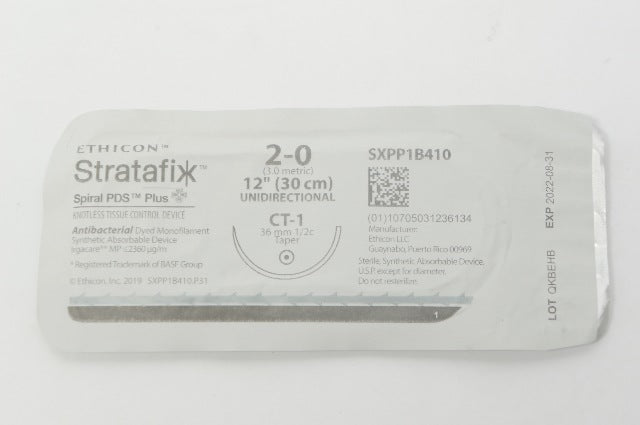 Ethicon SXPP1B410 2-0 Stratafix Spiral PDS+ Stre CT-1 36mm 1/2c Taper 12inch (x)