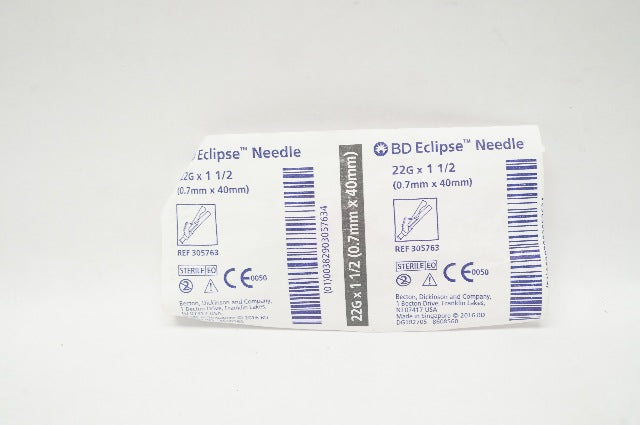 BD 305763 Eclipse Ndle 22G x 1 1/2 (x)