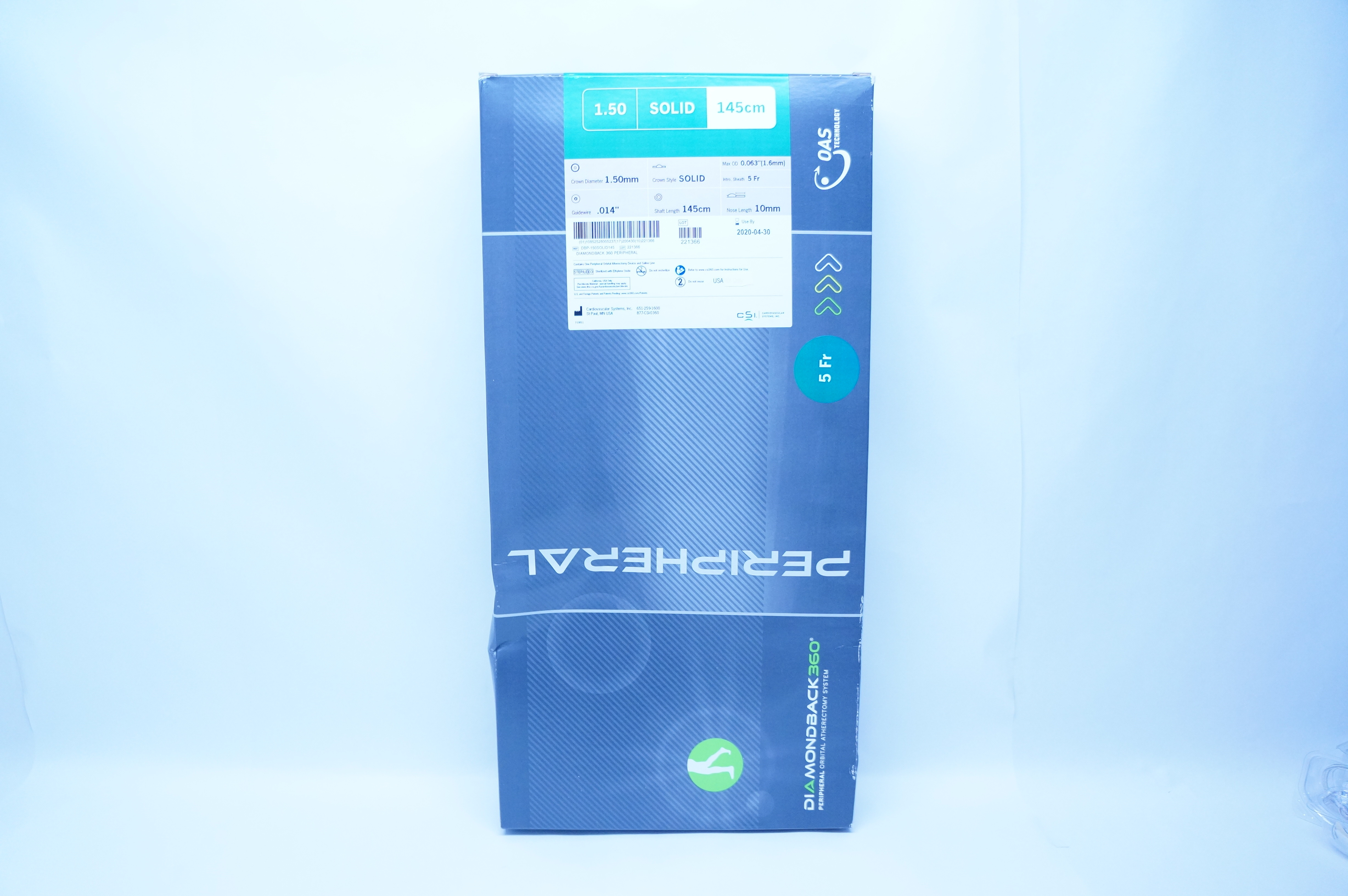 Cardiovascular Sysems DBP-150SOLID145 Peripheral Orbital Atherectomy System (x)