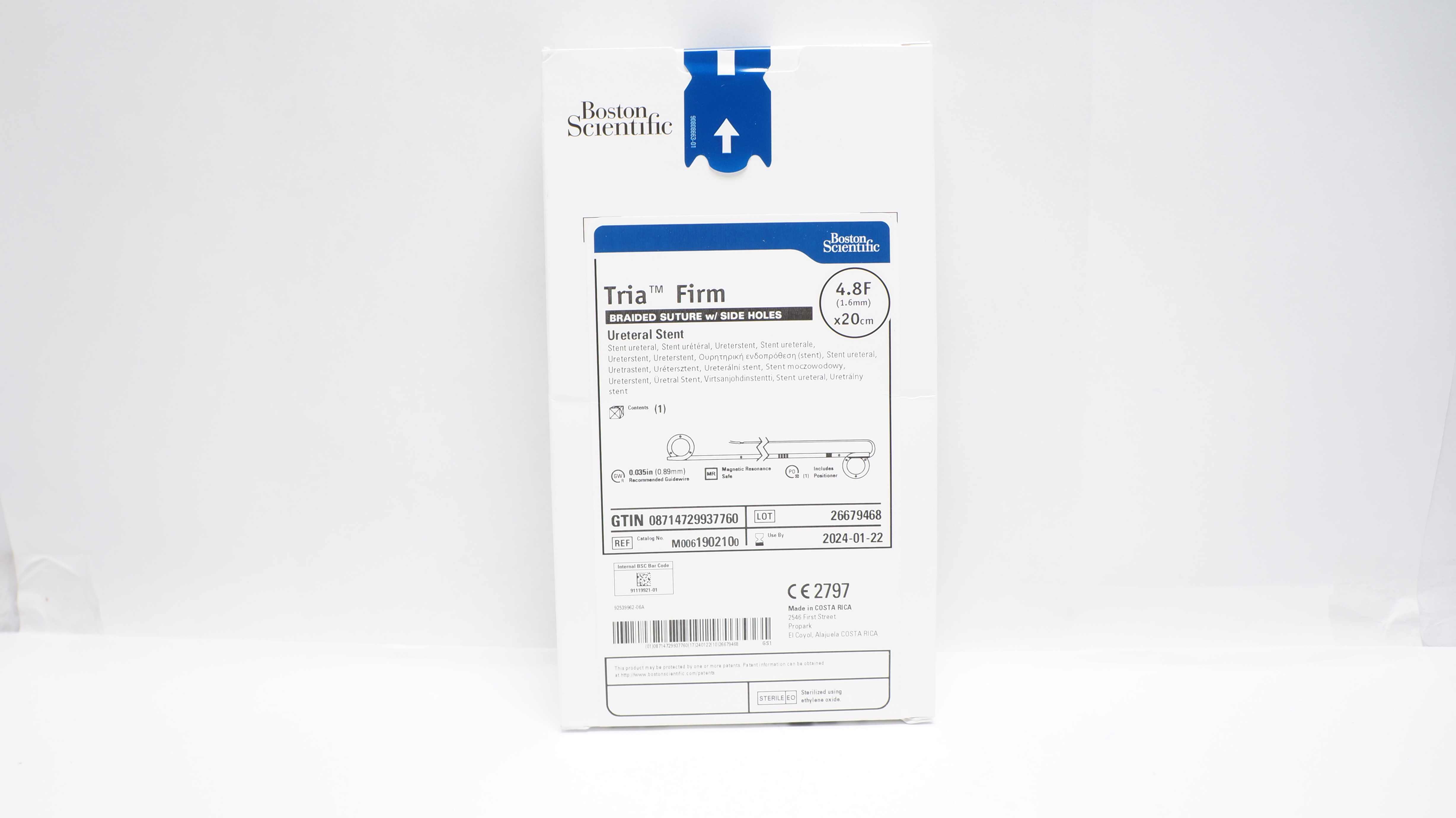 Boston Scientific M0061902100 Tria Firm Ureteral Stnt 4.8F x 20cm (x)