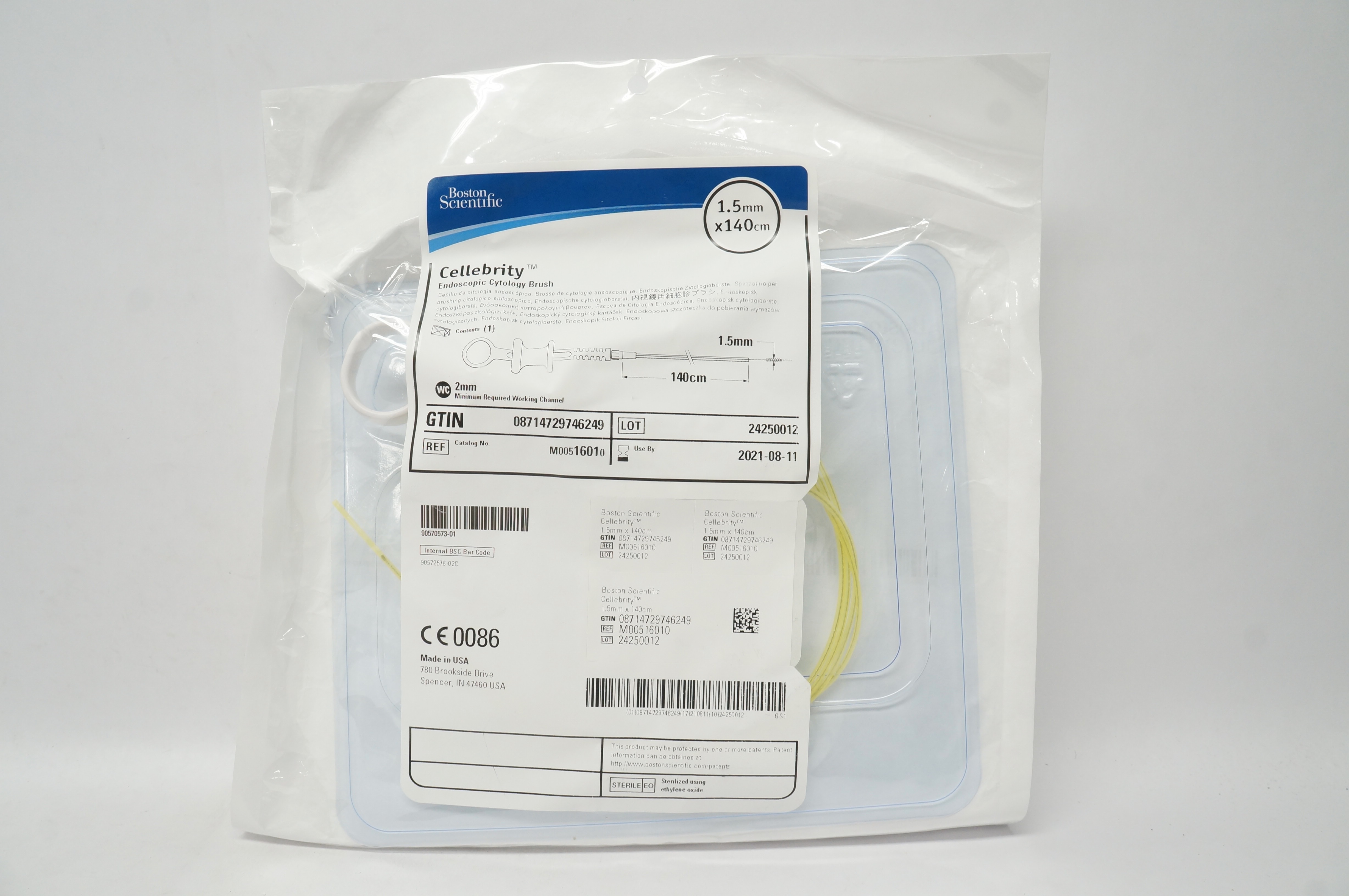 Boston Scientific 1601 Cellebrity Endoscopic Cytology Brush 1.5mmx140cm (x)