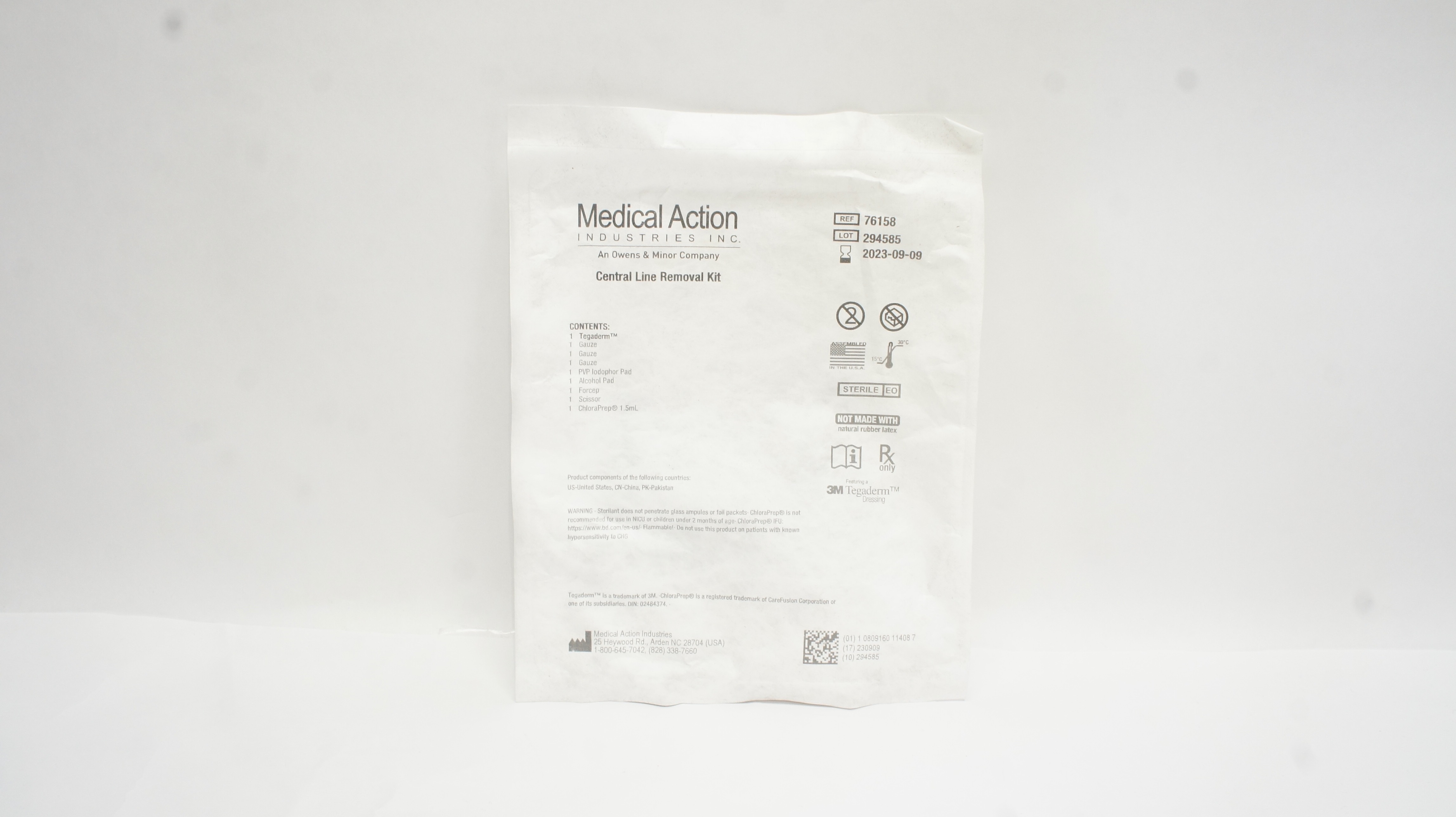 Medical Action Industries 76158 3M Tegaderm Central Line Removal Kit (x)