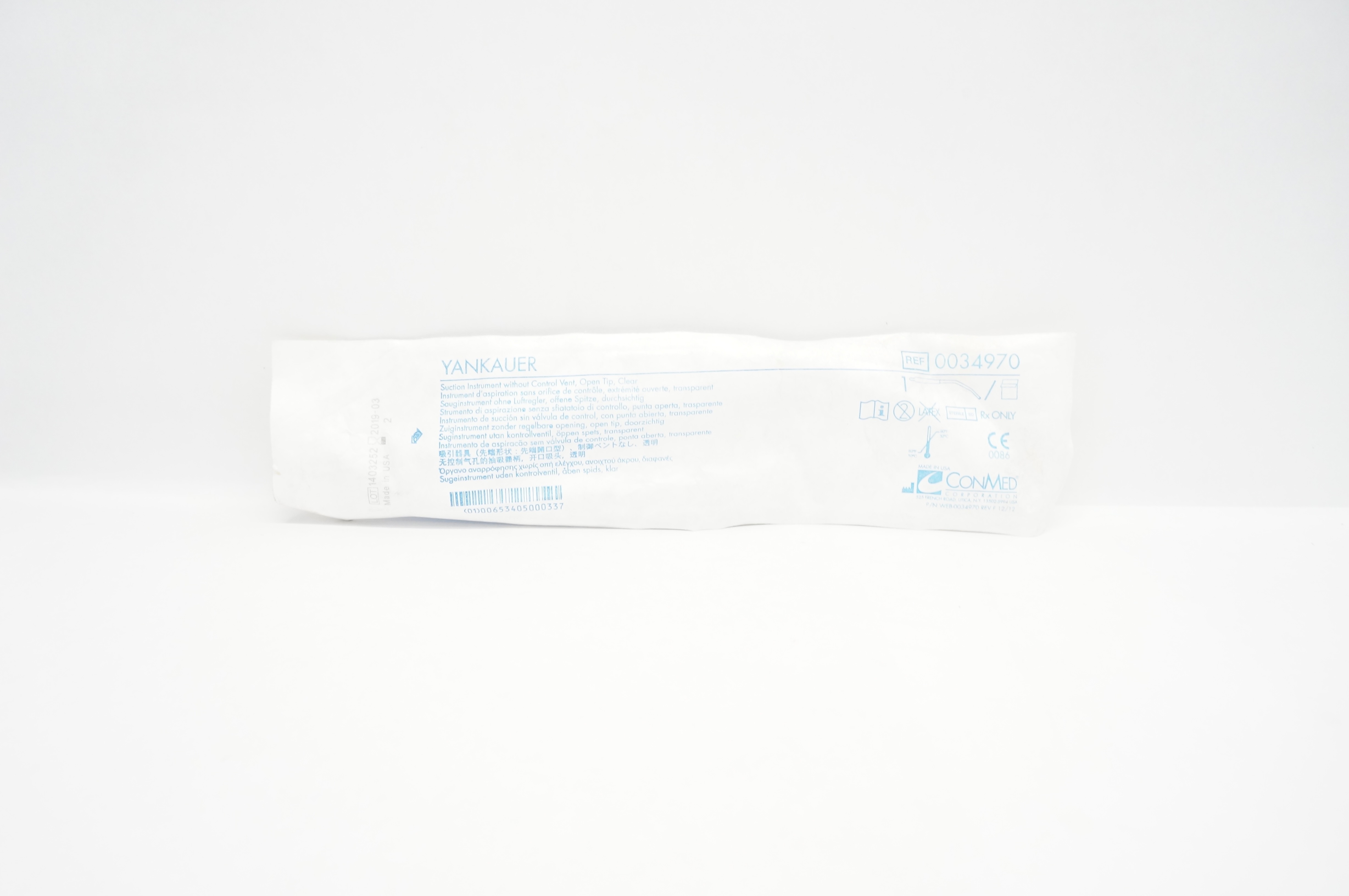 ConMed 0034970 YANKAUER Suction Istrument without Control Vent (x)