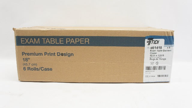 Tidi 981418 Exam Table Barriers Crepe 18in x 125ft - Box of 6