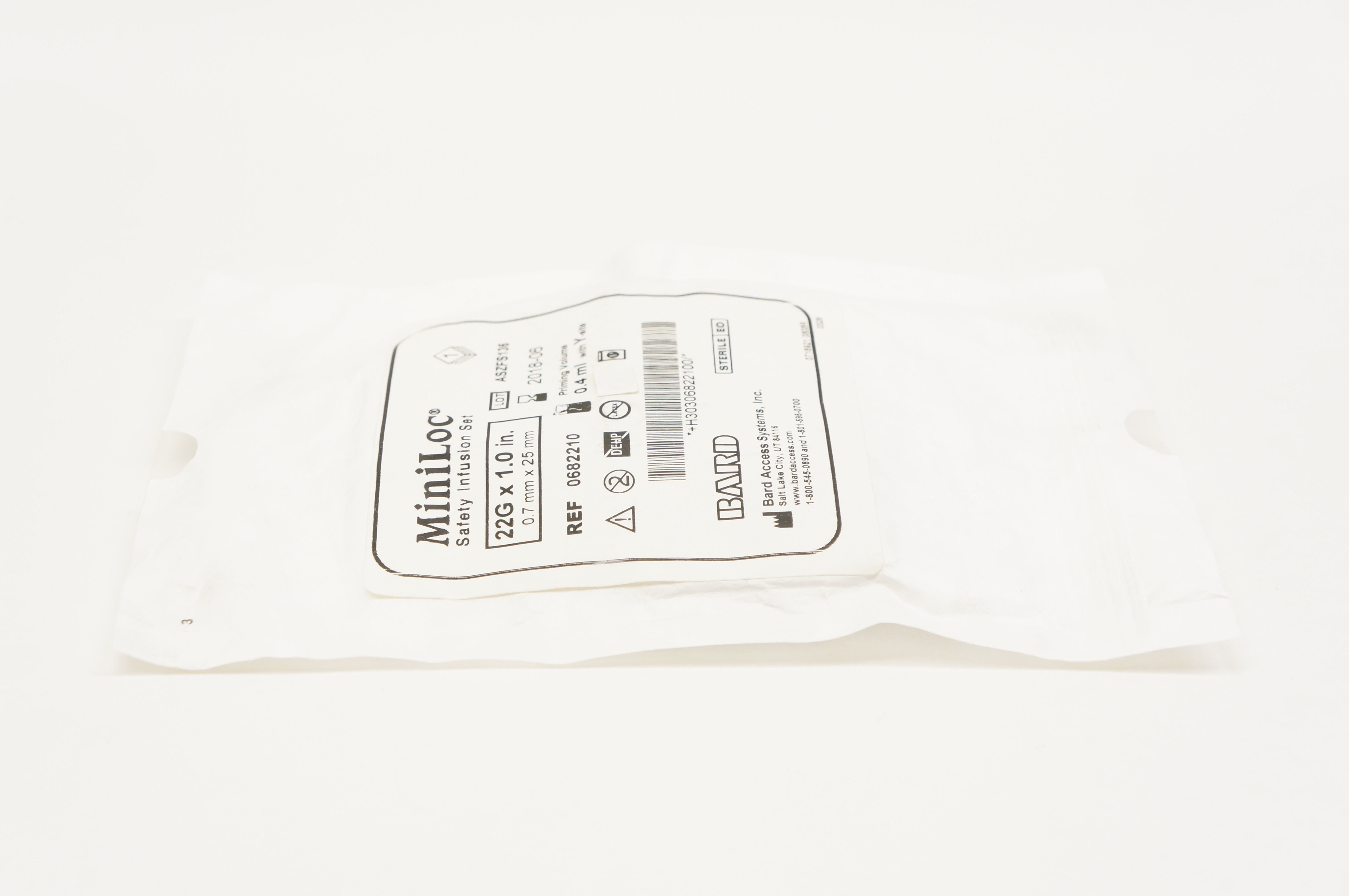 Bard 0682210 MiniLoc Safety Infusion Set 22G x 1inch (x)