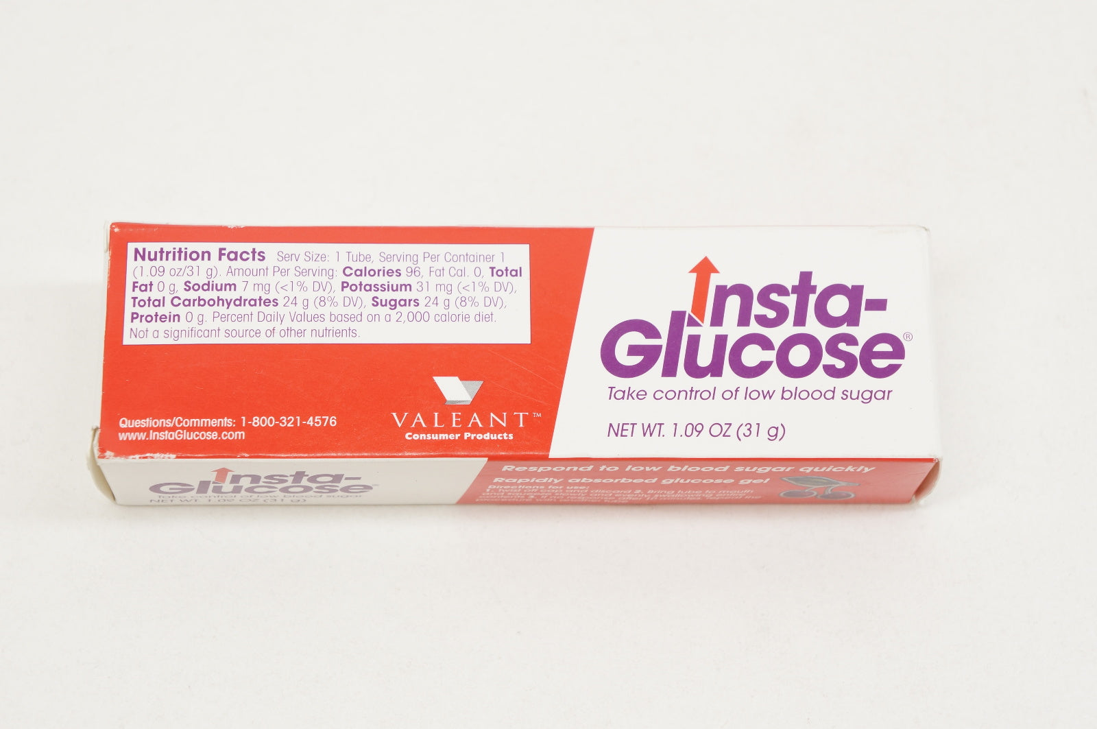 Valent Insta-Glucose Take Control of Low Blood Sugar 1.09oz (x)