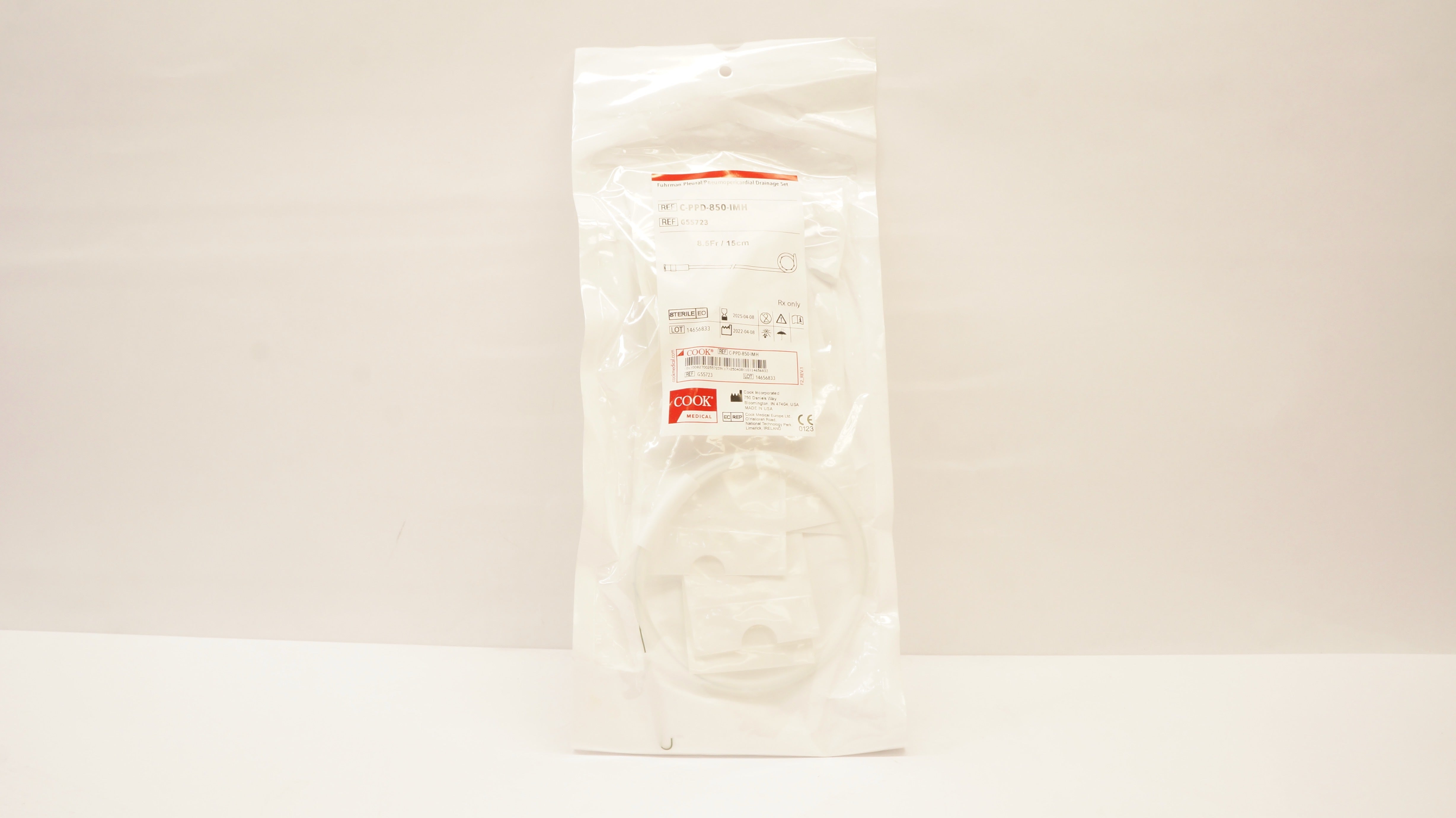 Cook Medical G55723 Fuhrman Pleural/Pneumopericardial Drainage Set 8.5Fr