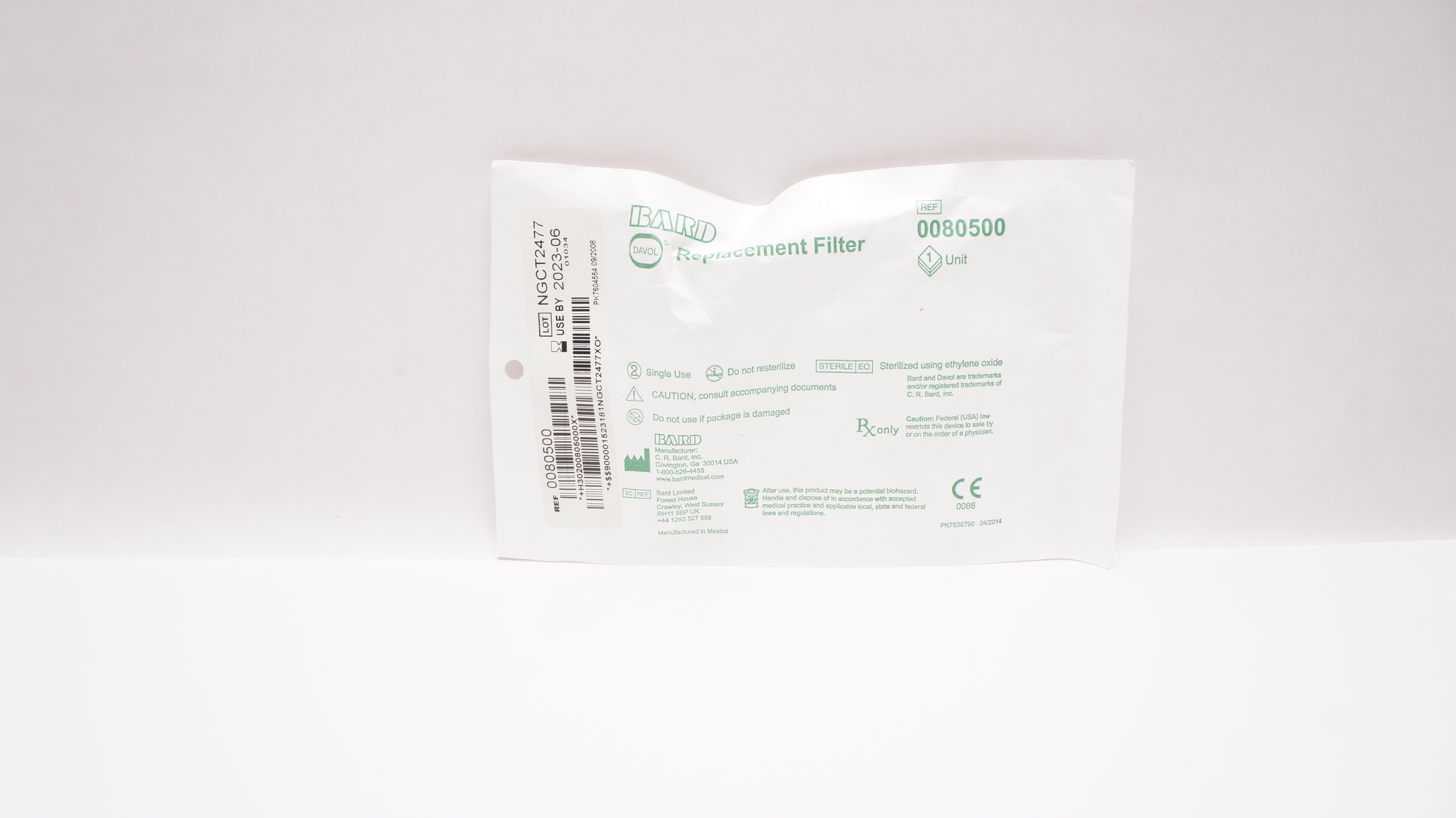 Bard 0080500 Davol Replacement Filter (x)
