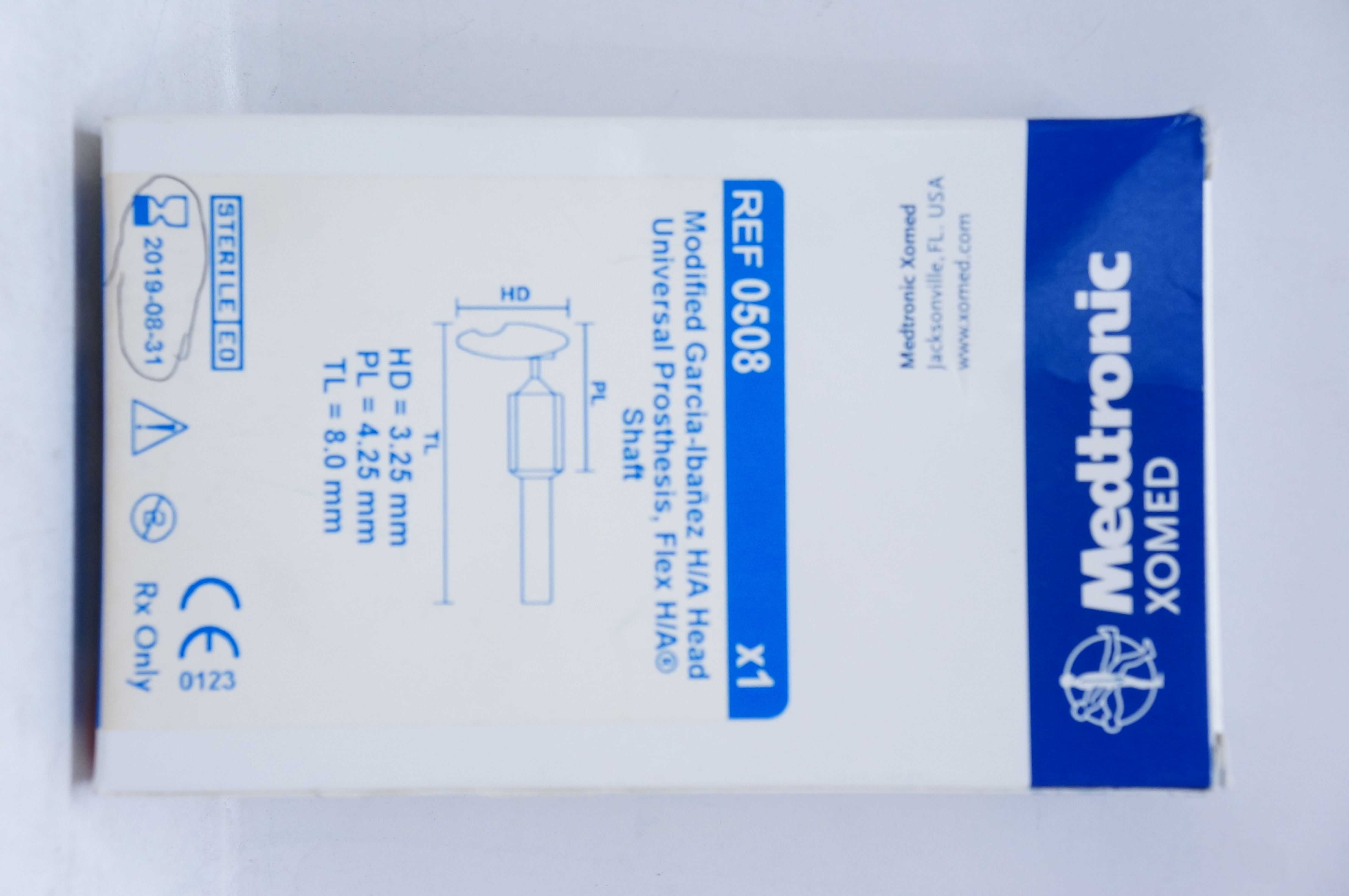 Medtronic 0508 Head Universal Prosthesis, Flex H/A Shaft 3.25mm x 4.25mm (x)