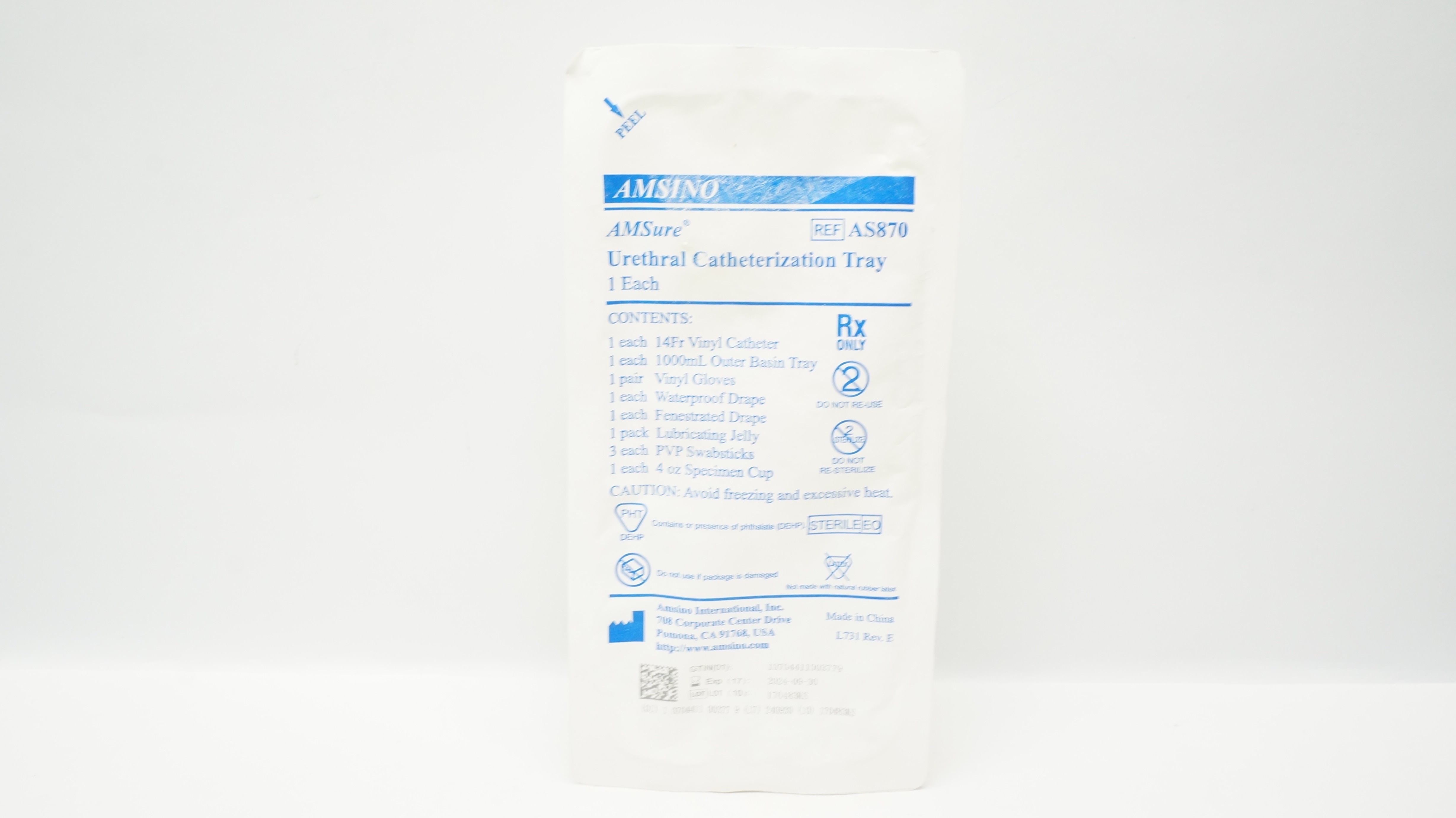 Amsino AS870 AMSure Uretheral Catheterization Tray (x)