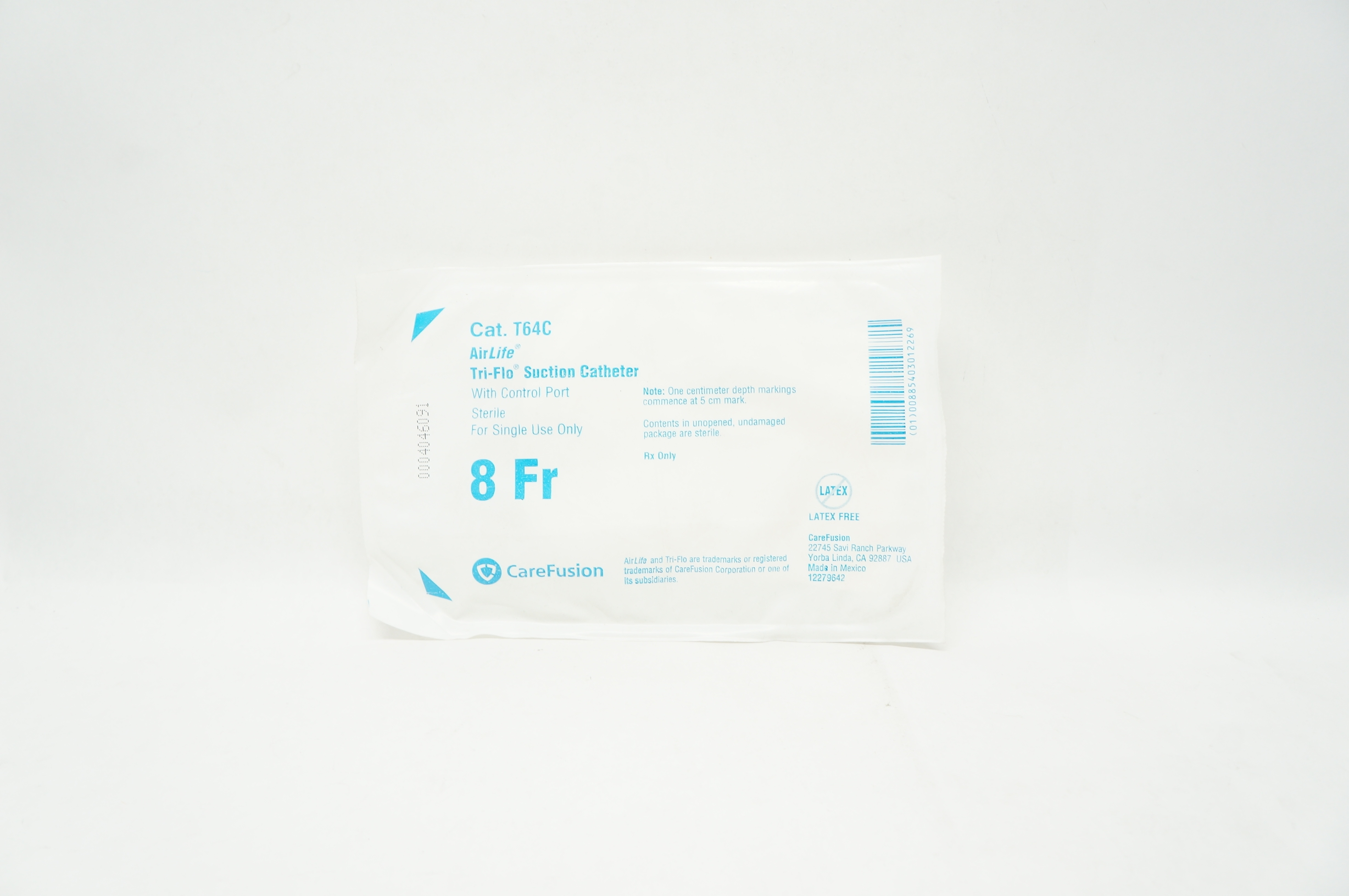 CareFusion T64C AirLife Tri-Flo Suction Cath. with Control Port 8F