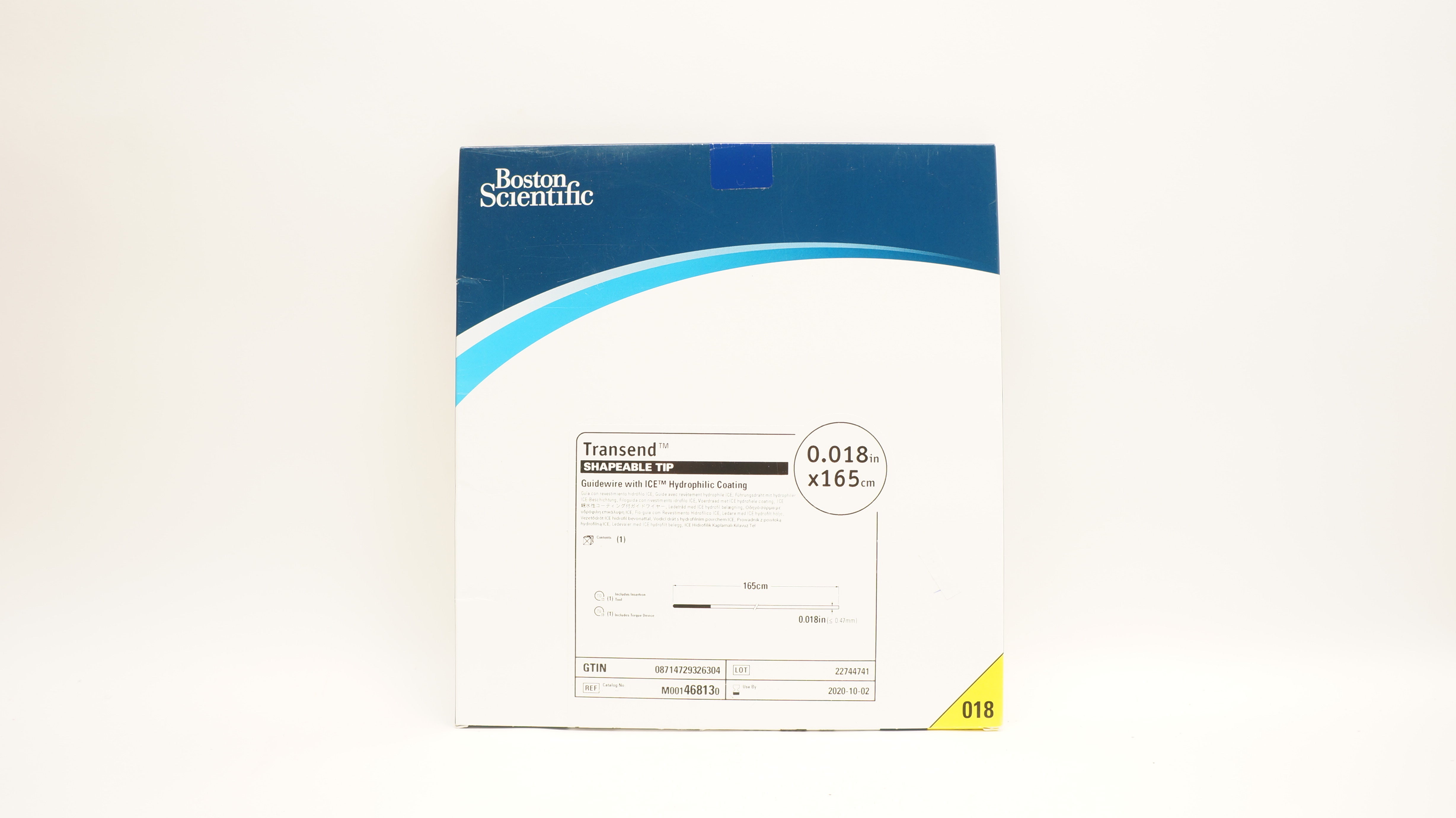Boston Scientific 46813 Guidewire with ICE Hydrophilic Coating 0.018inx165cm(x)