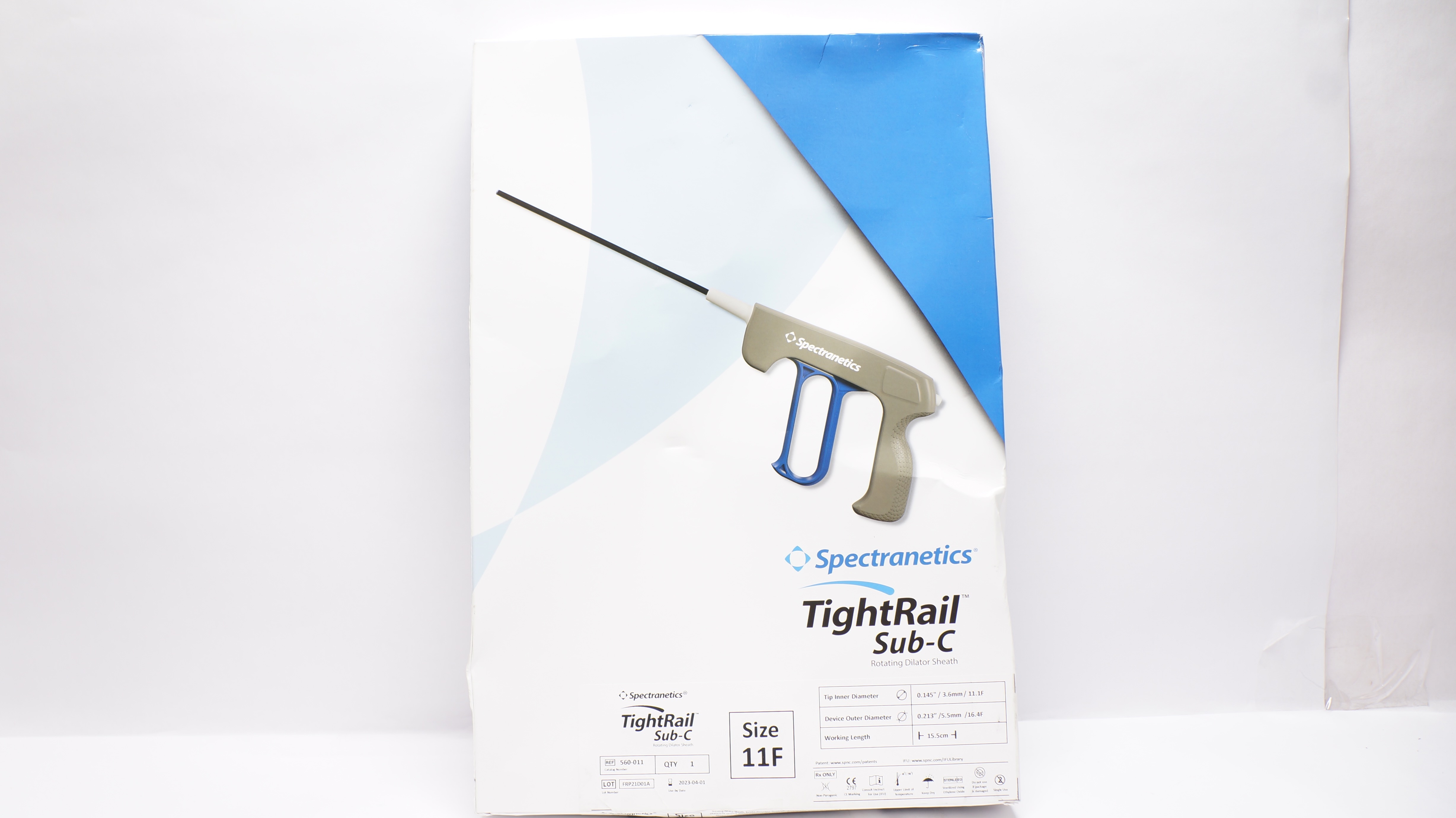 Spectranetics 560-011 TightRail Sub-C Rotating Dilator Sheath 11F x 15.5cm (x)