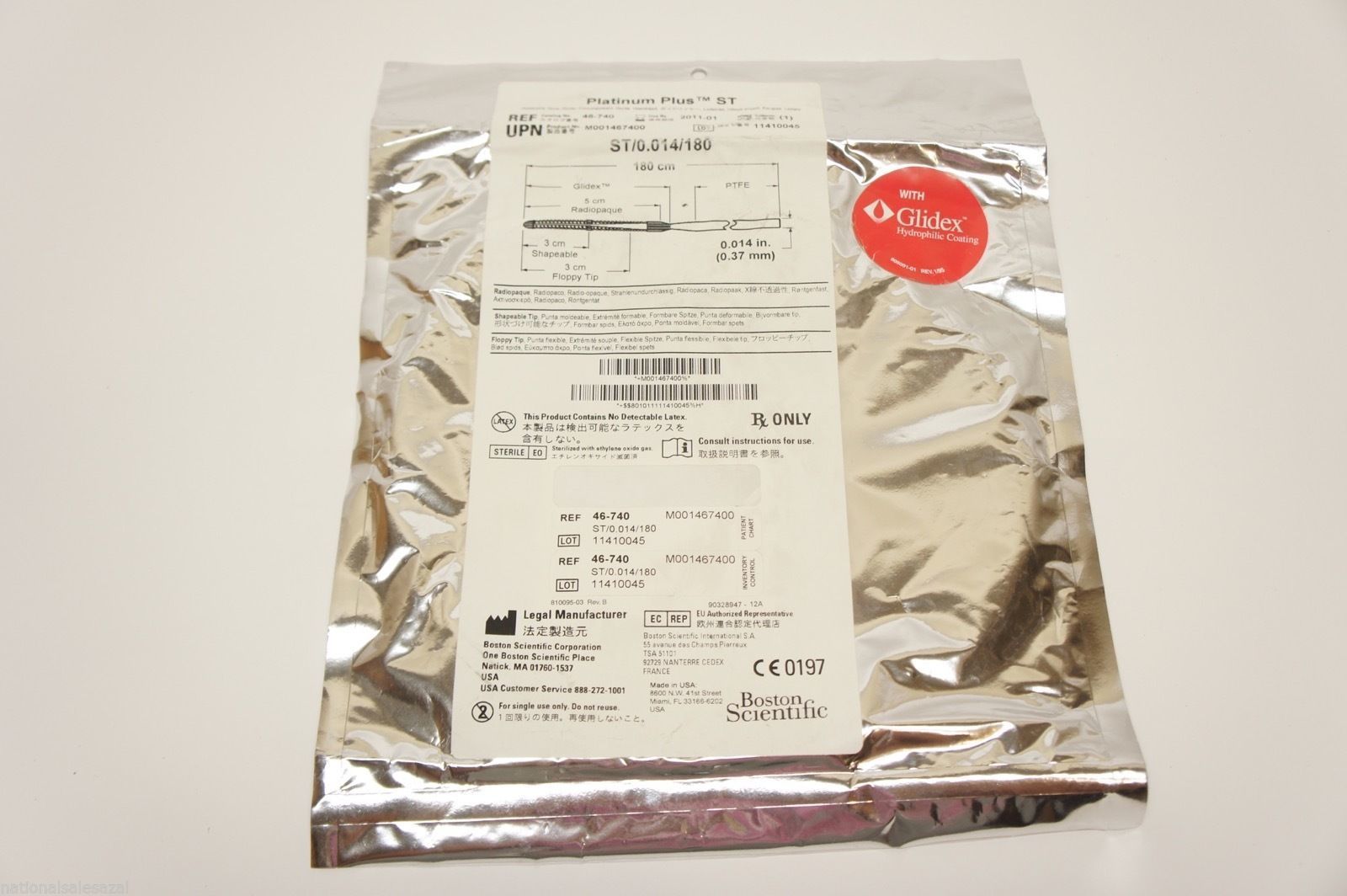 46-740 ~ Boston Scientific Platinum Plus ST 0.014inch x 180cm (x)