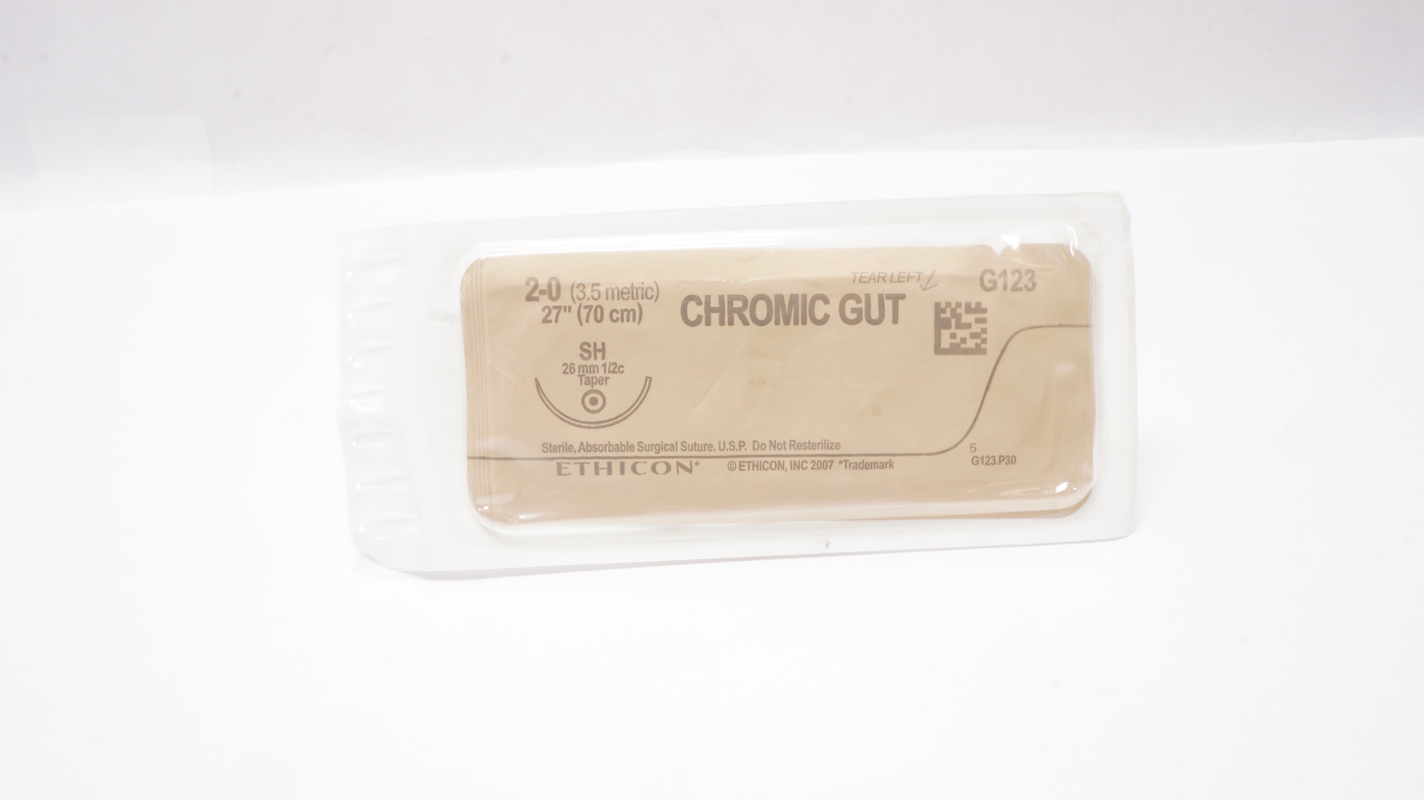 Ethicon G123 2-0 Chromic Gut 27inch Surgical Stre SH 26mm 1/2c Taper (x)
